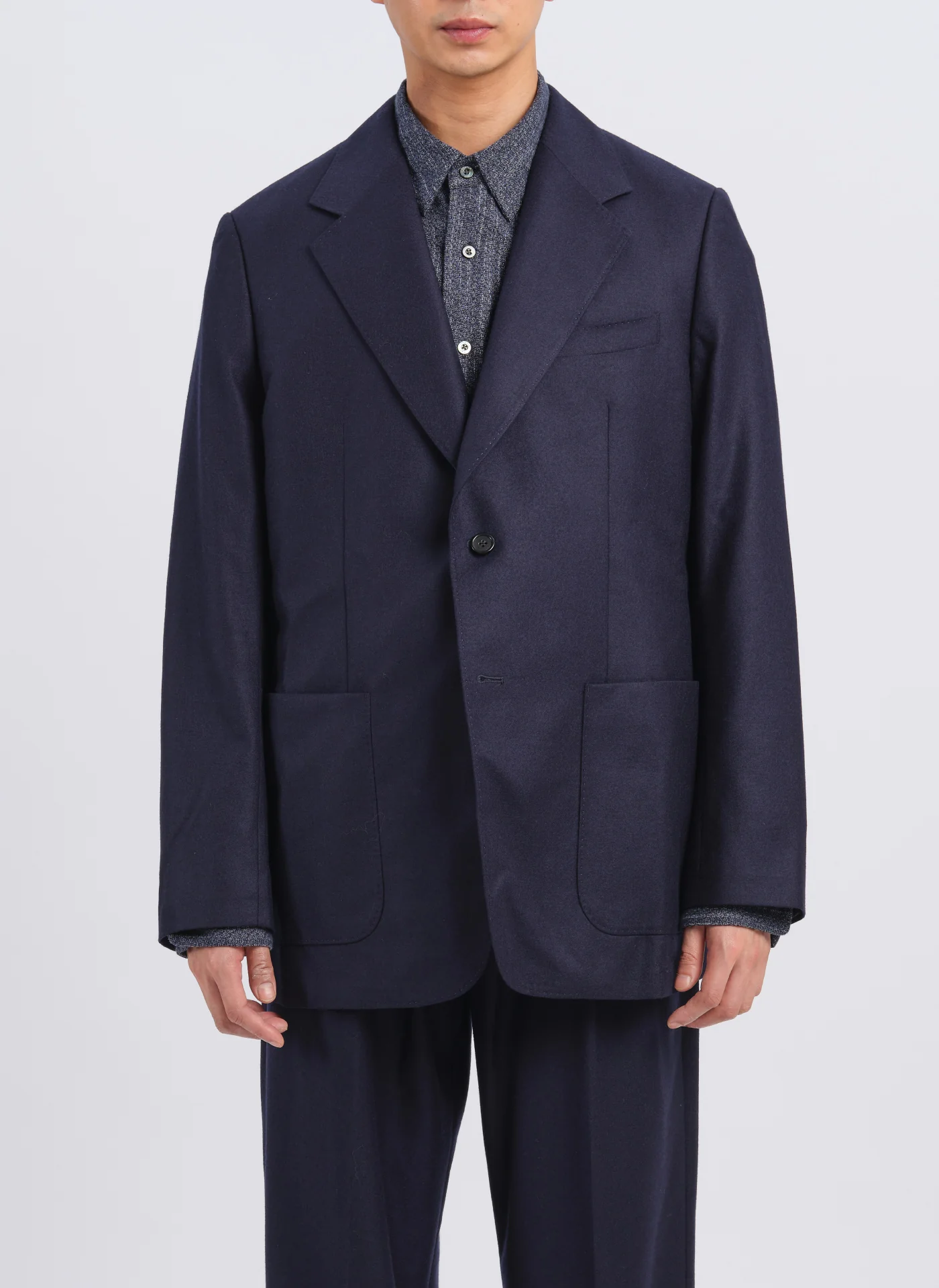Marzotto Extrafine Wool Construction Suit Blazer - Umamrii