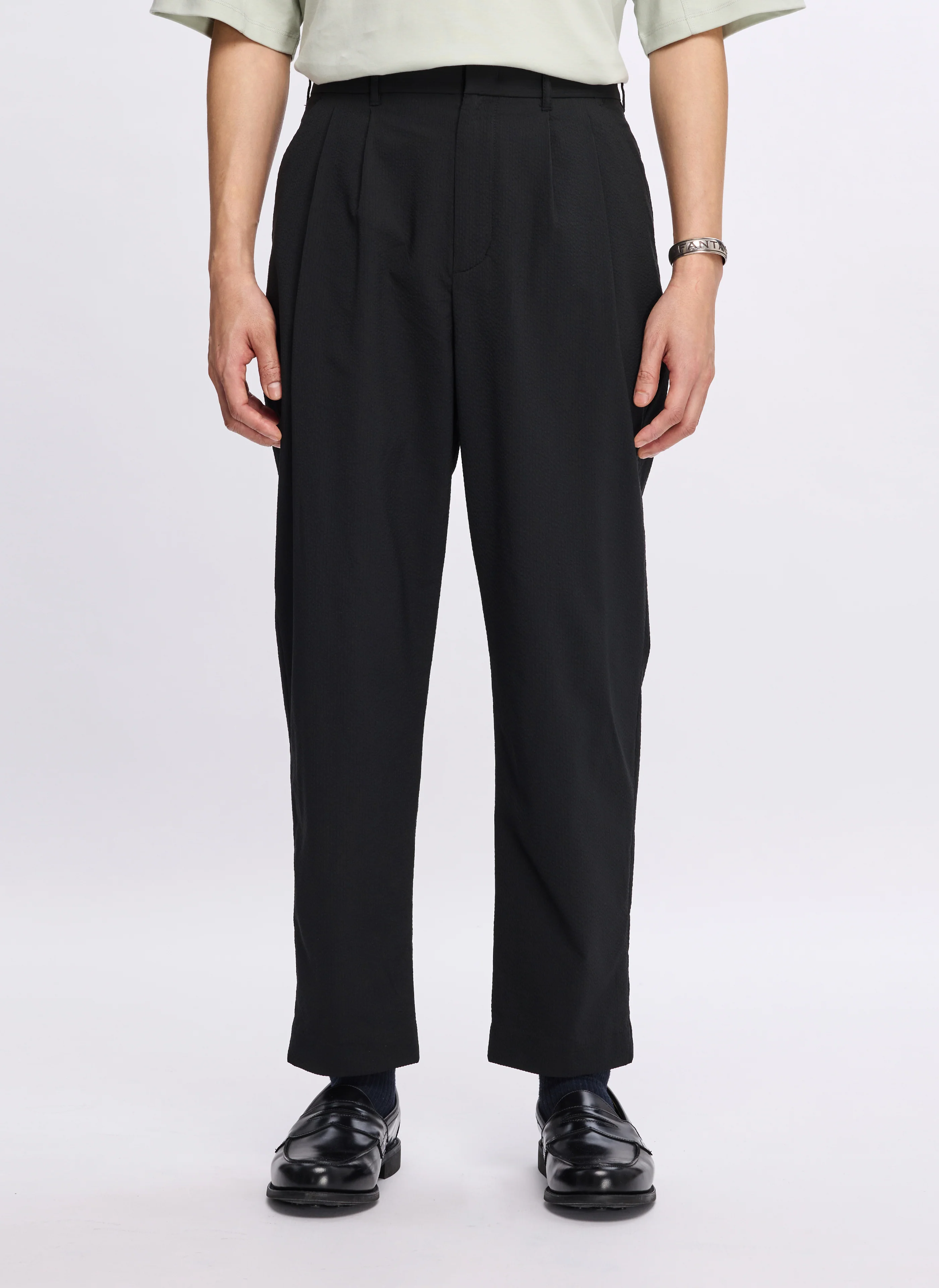 ECO Seersuckers Solotex Ankle Length Relax Tapered (P-10) - Umamrii