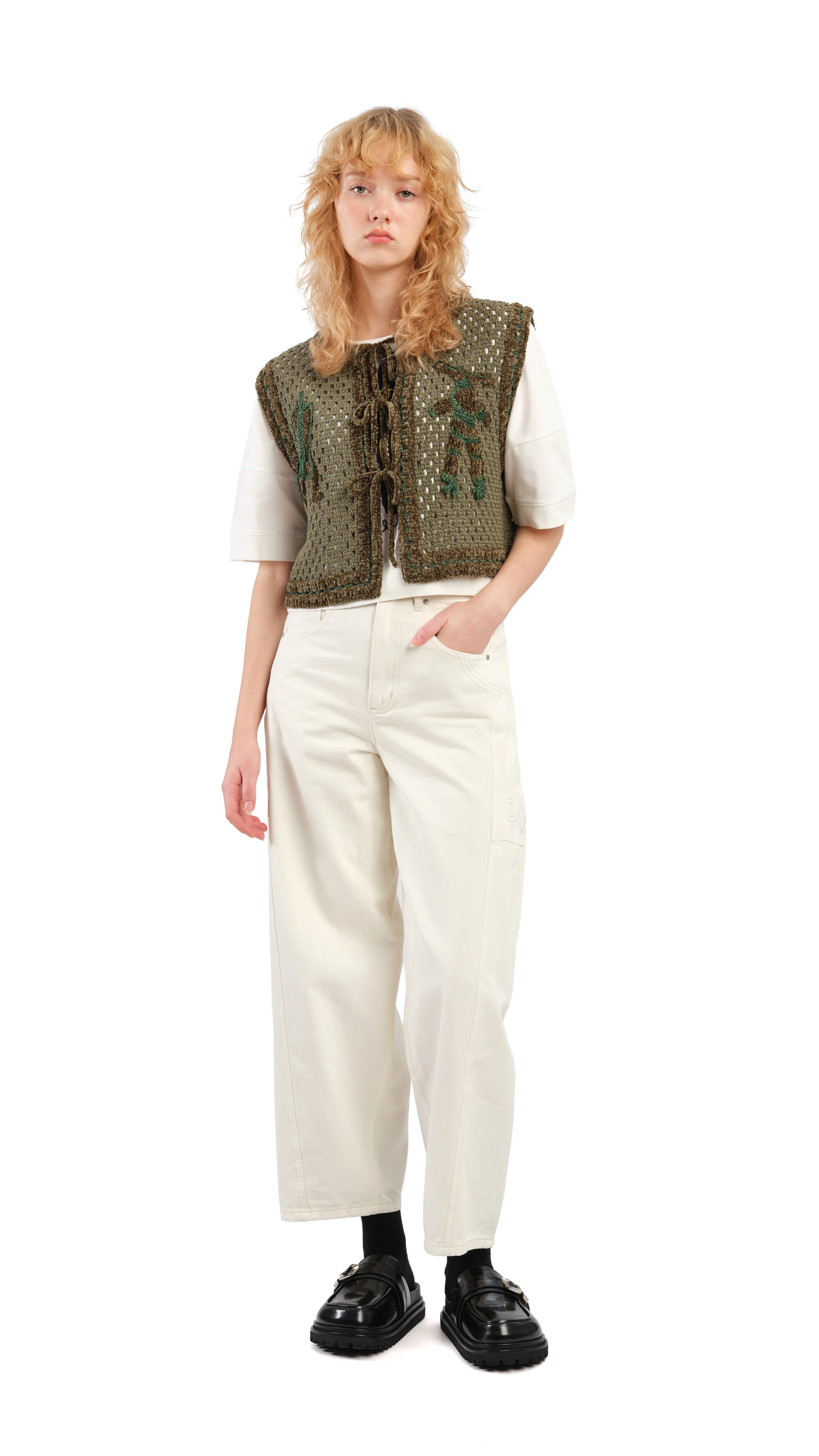 Selk'Nam Graphic Crochet Vest - Umamrii