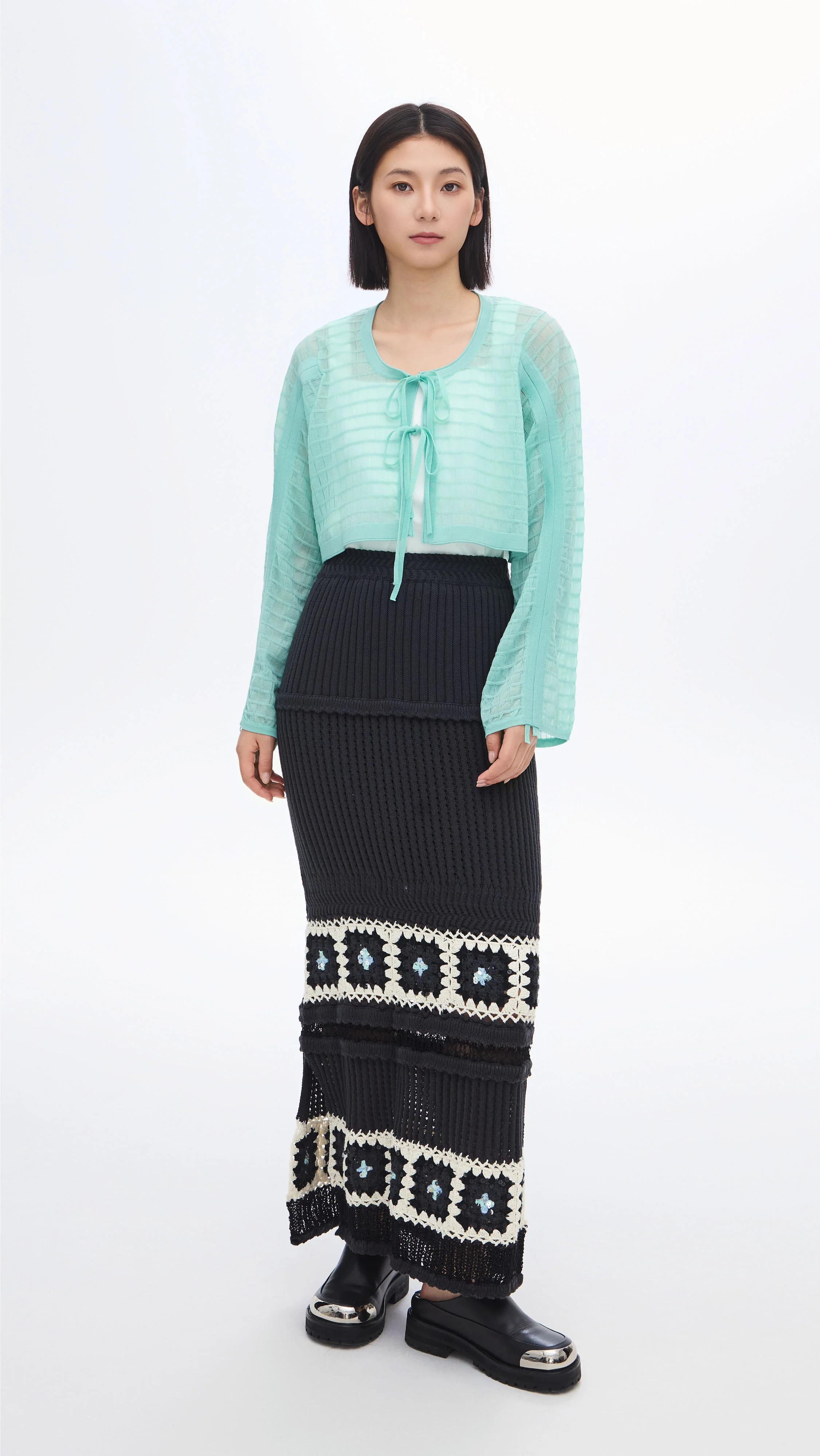 Beaded Knit Skirt - Umamrii