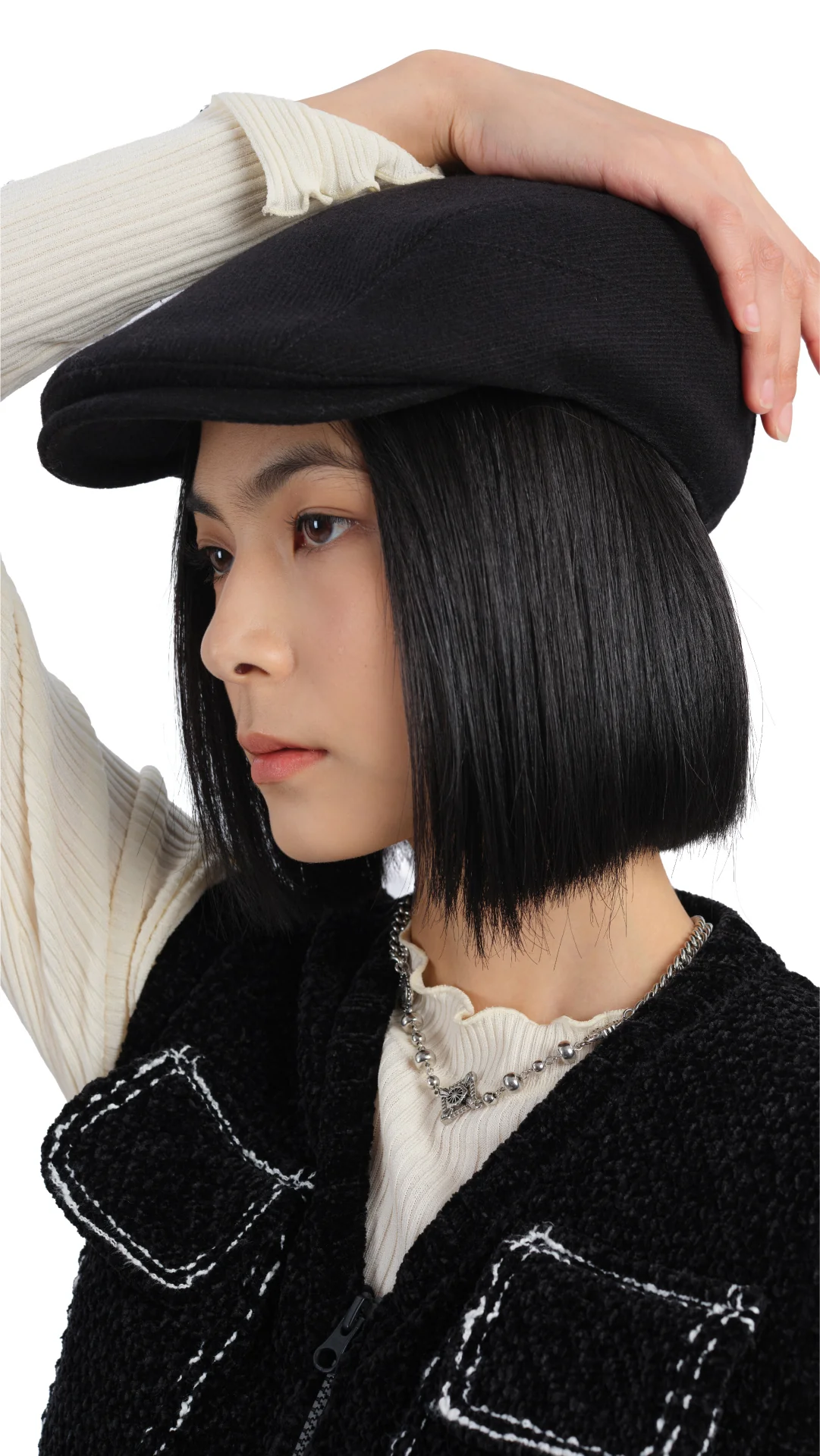Wider Wool Flat Cap - Umamrii