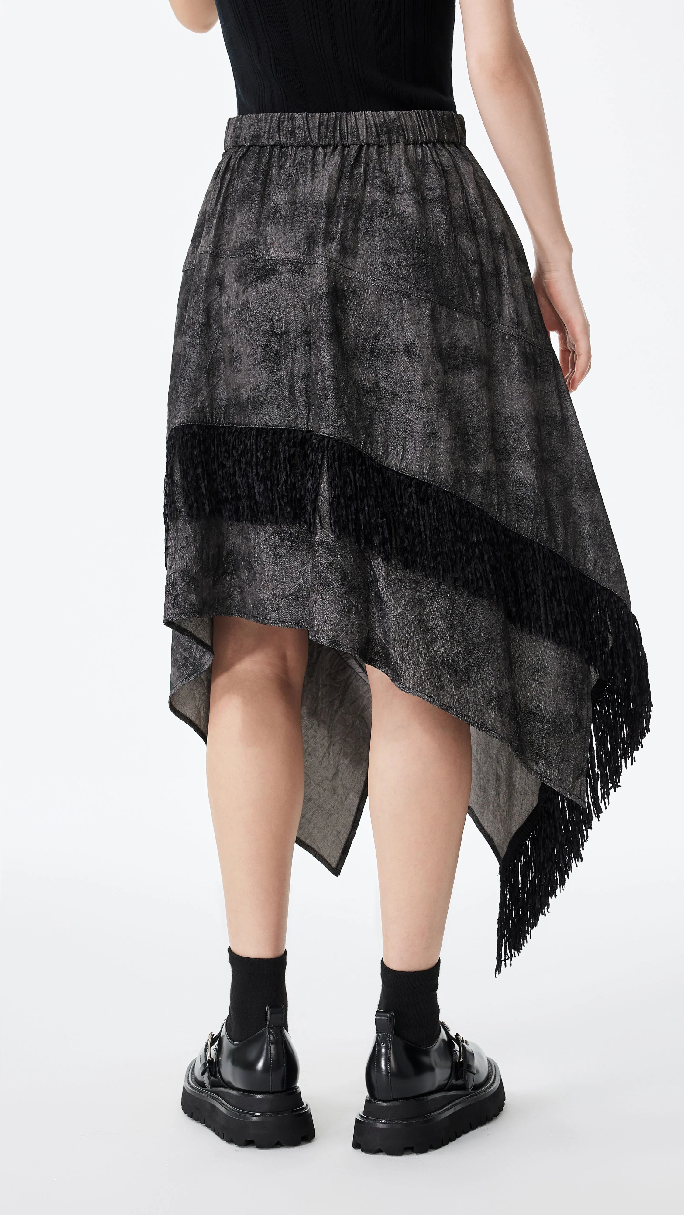 Western Faux Denim Pencil Skirt - Umamrii