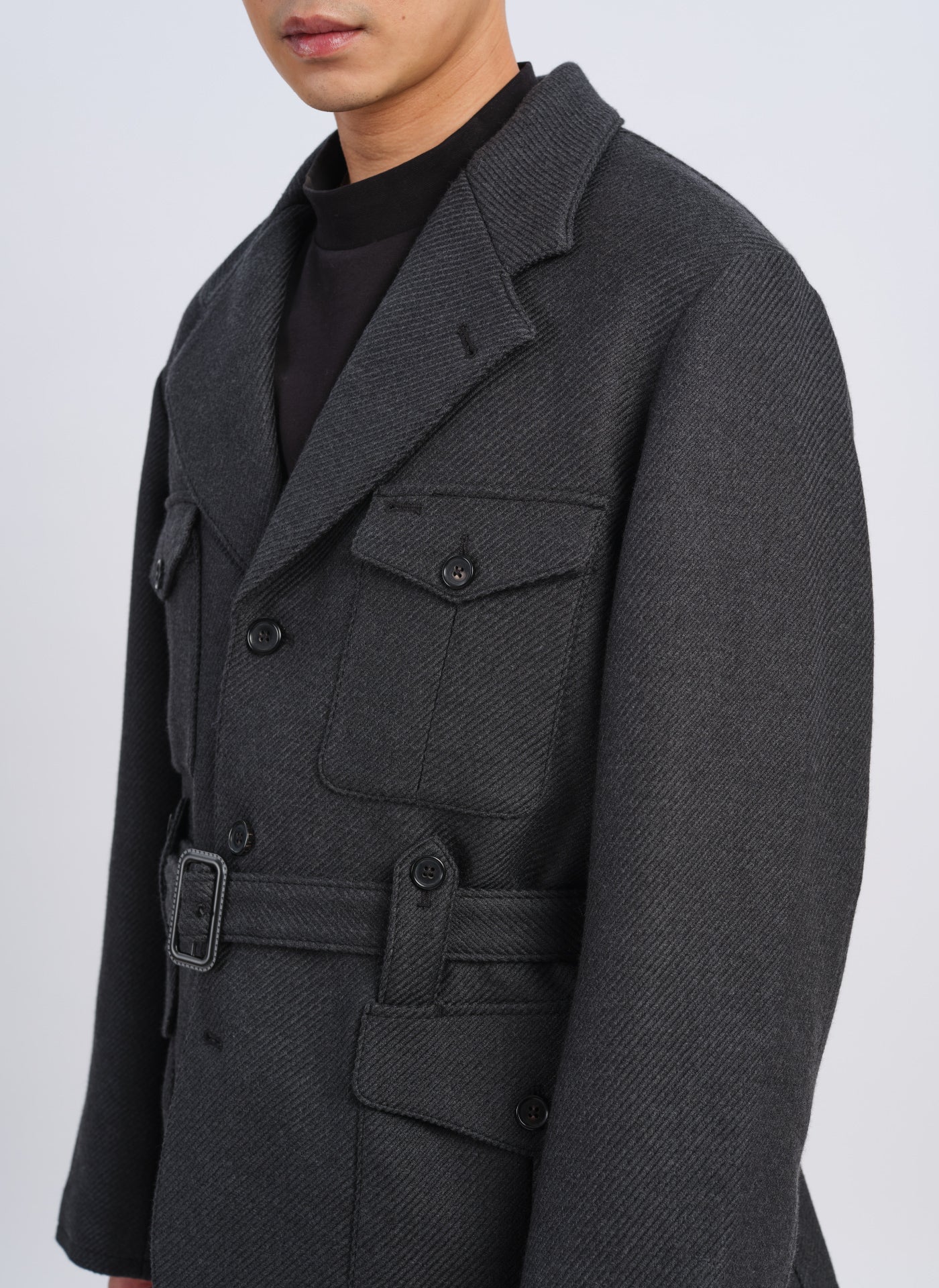 Marzotto Wool Single Breasted Soft Hunting Blazer - Umamrii