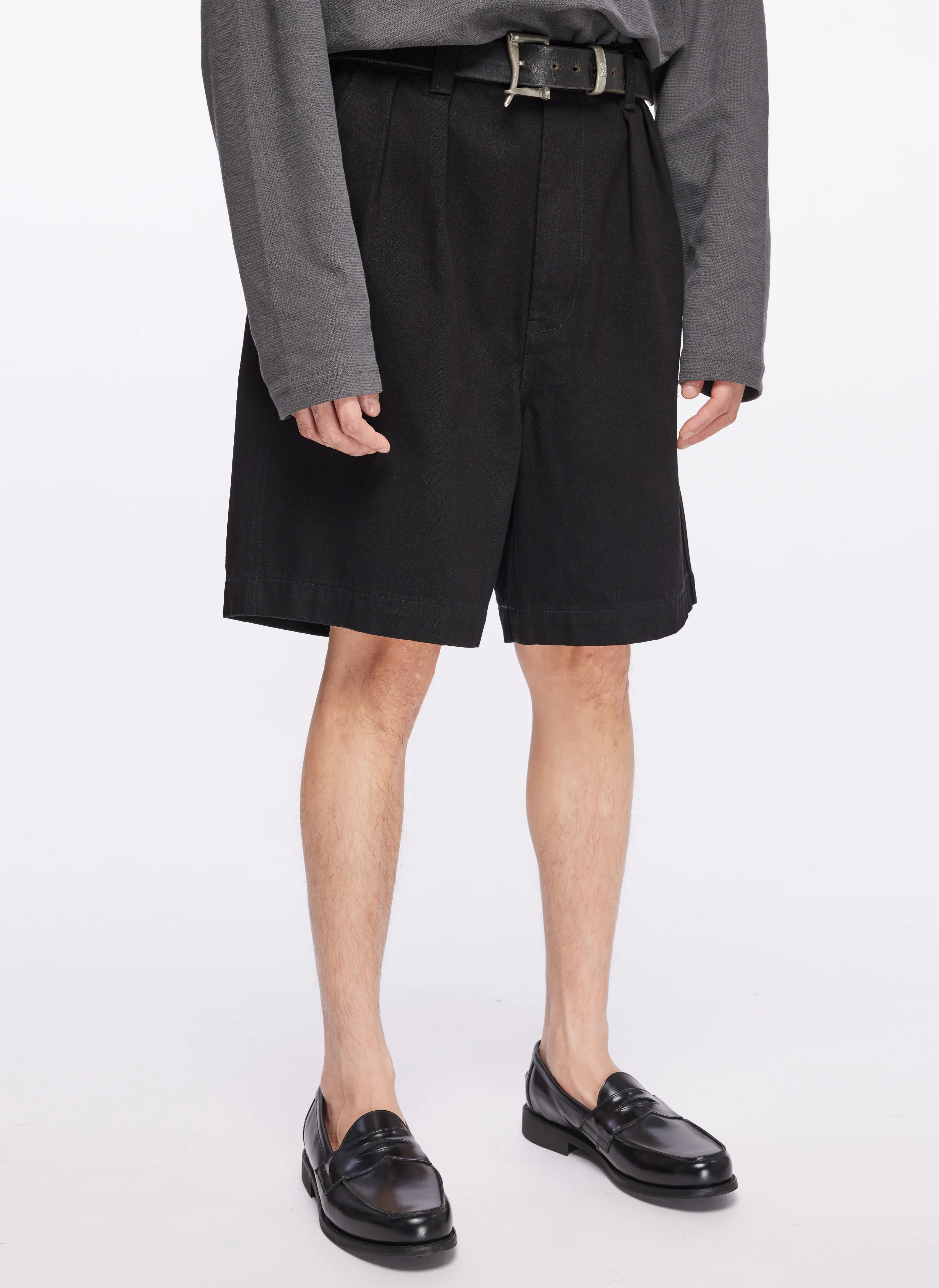 13oz Cotton Polyester Denim Worker Shorts - Umamrii