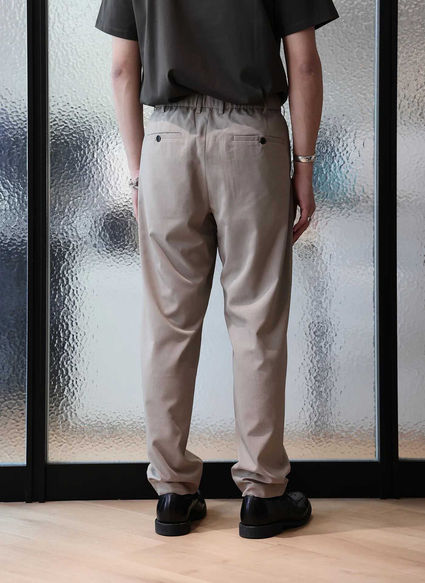 Polyester Wide Tapered Easy Pants - Umamrii