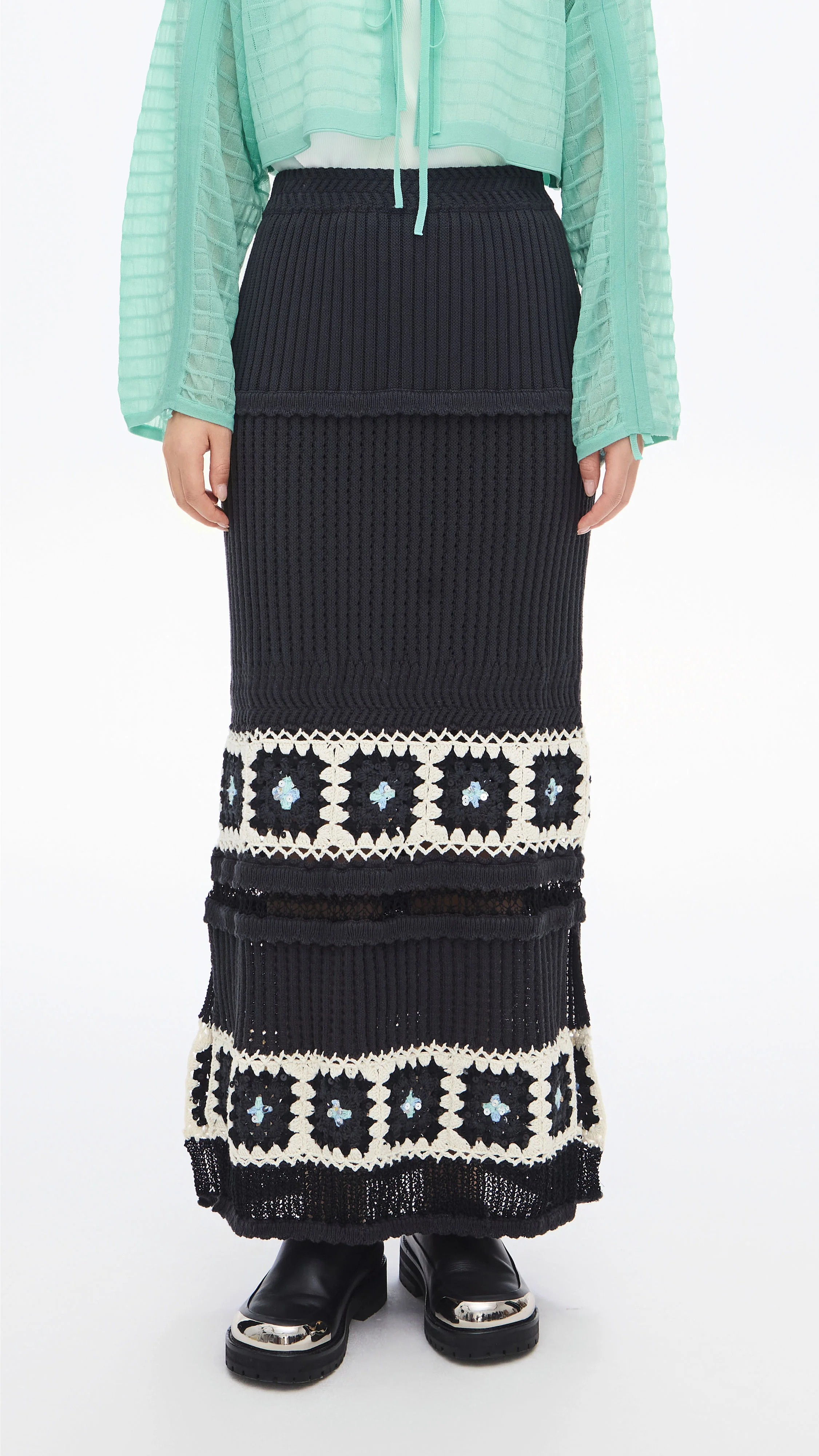 Beaded Knit Skirt - Umamrii