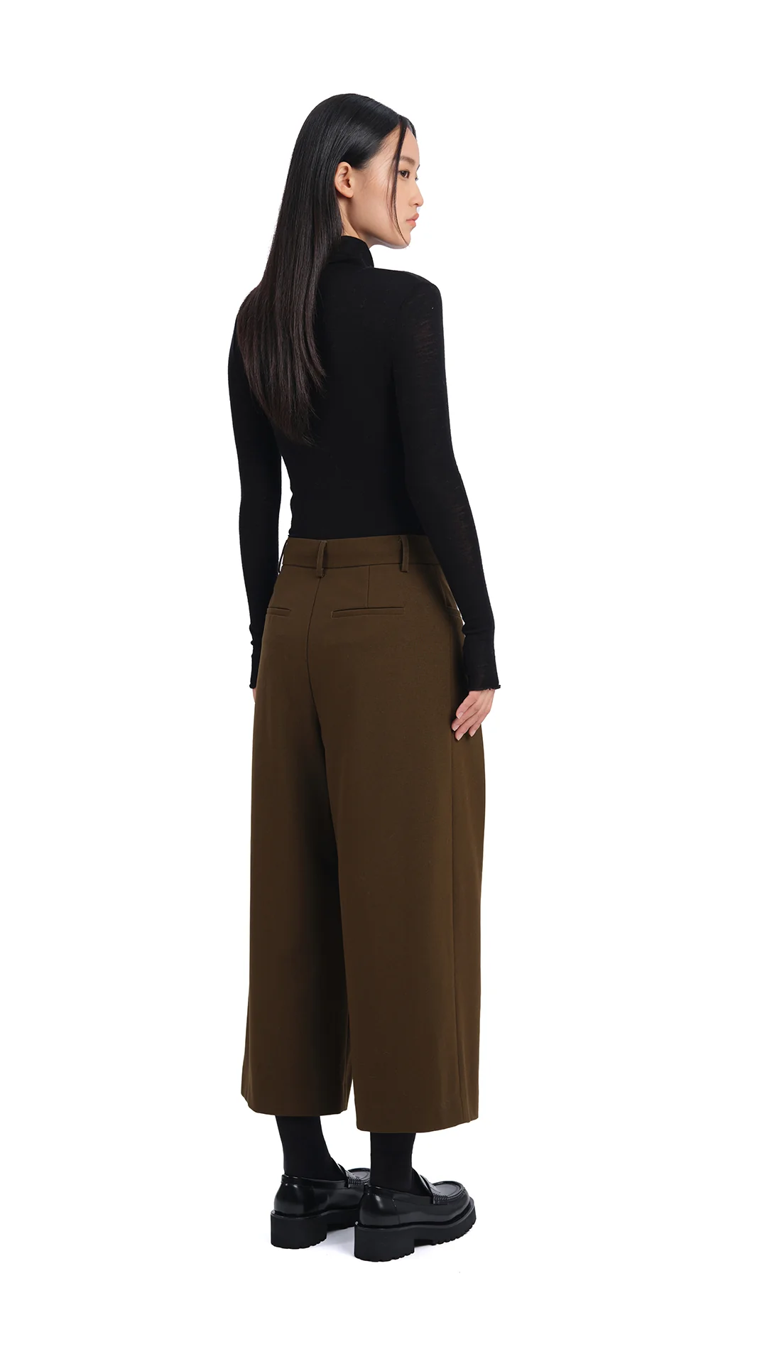 Wide-Leg Ankle Pants - Umamrii