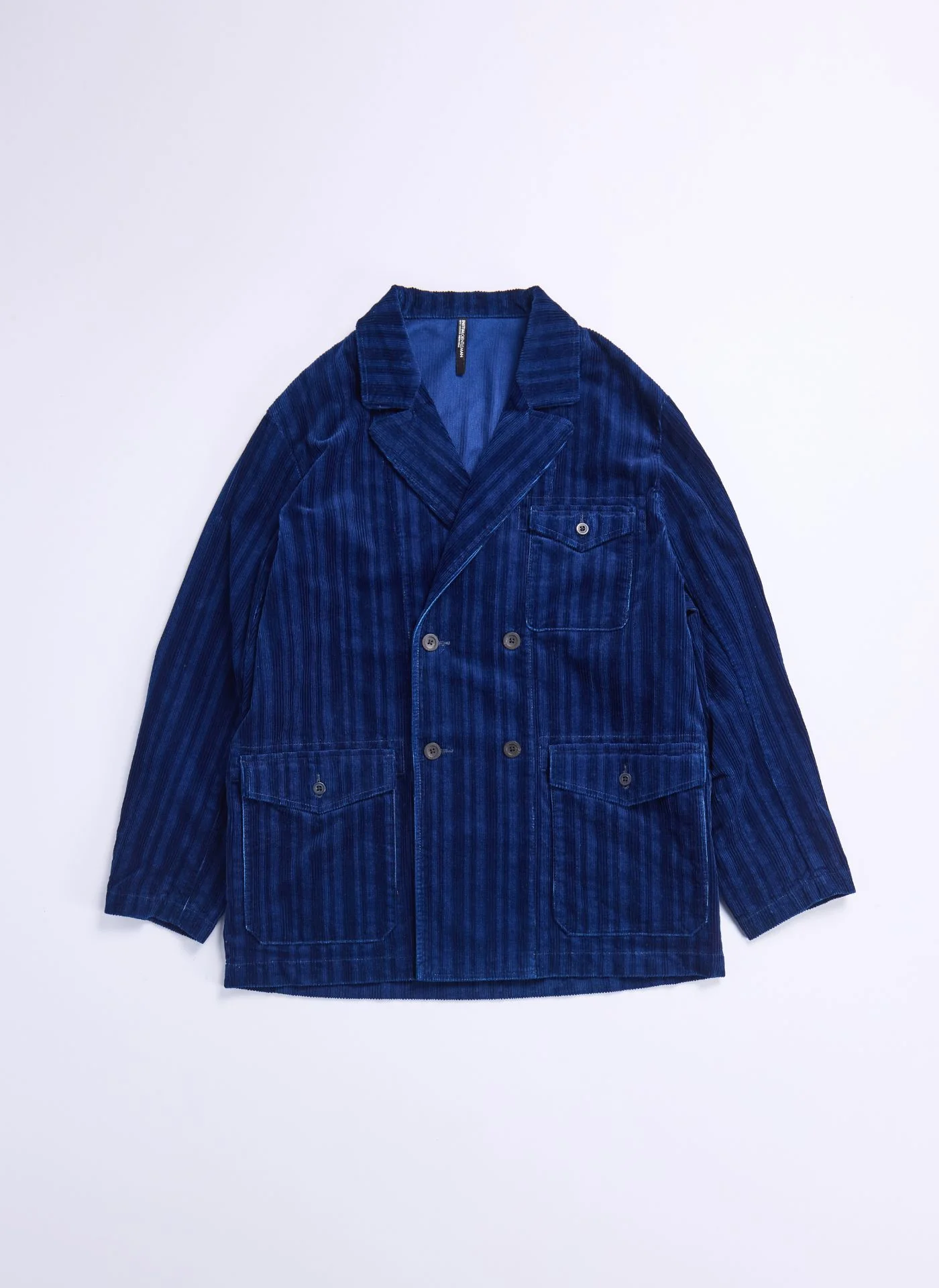 Indigo Cotton Corduroy Double Breasted Soft Blazer - Umamrii