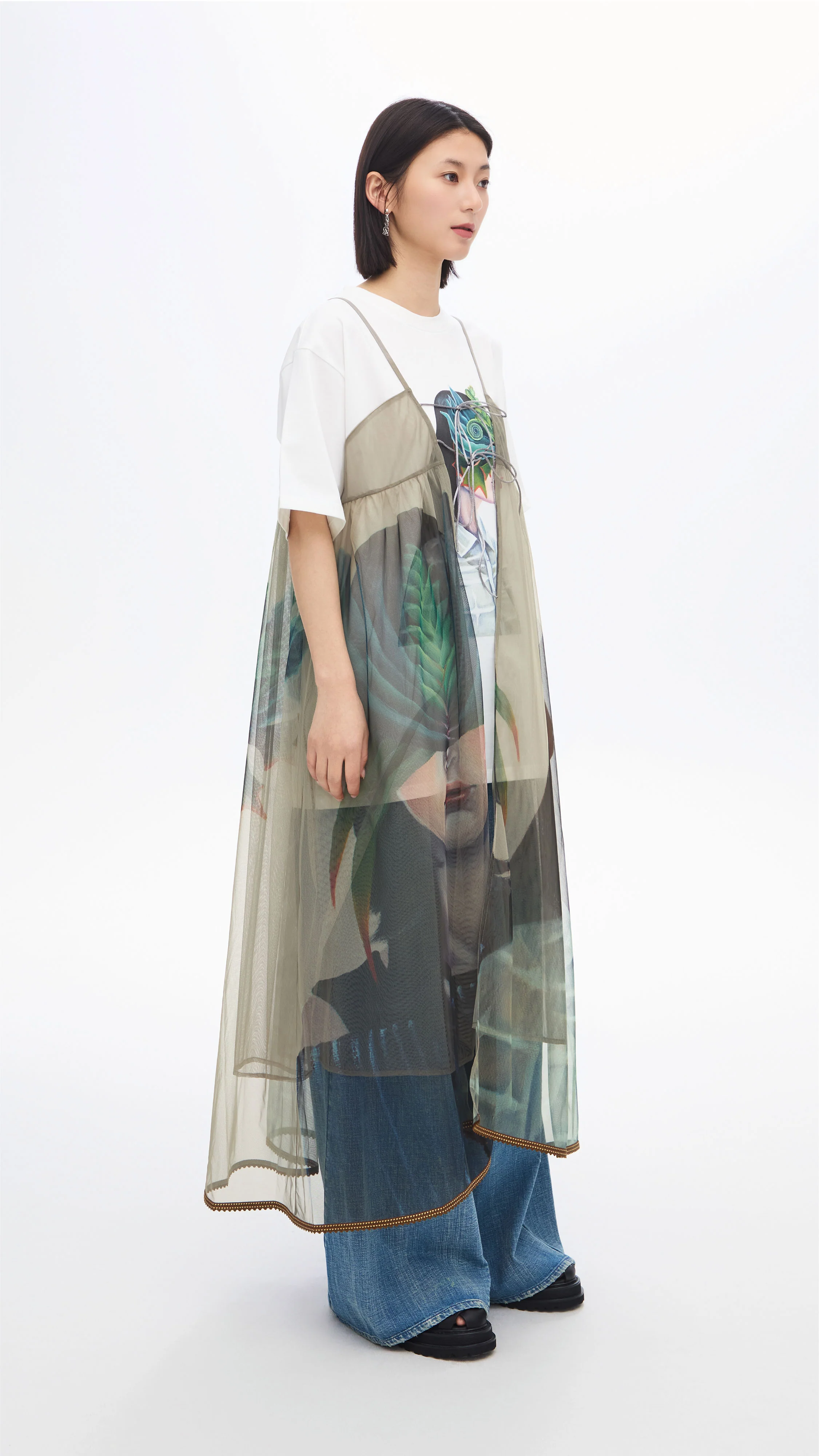 Mariko Enomoto Printed Long Vest - Umamrii