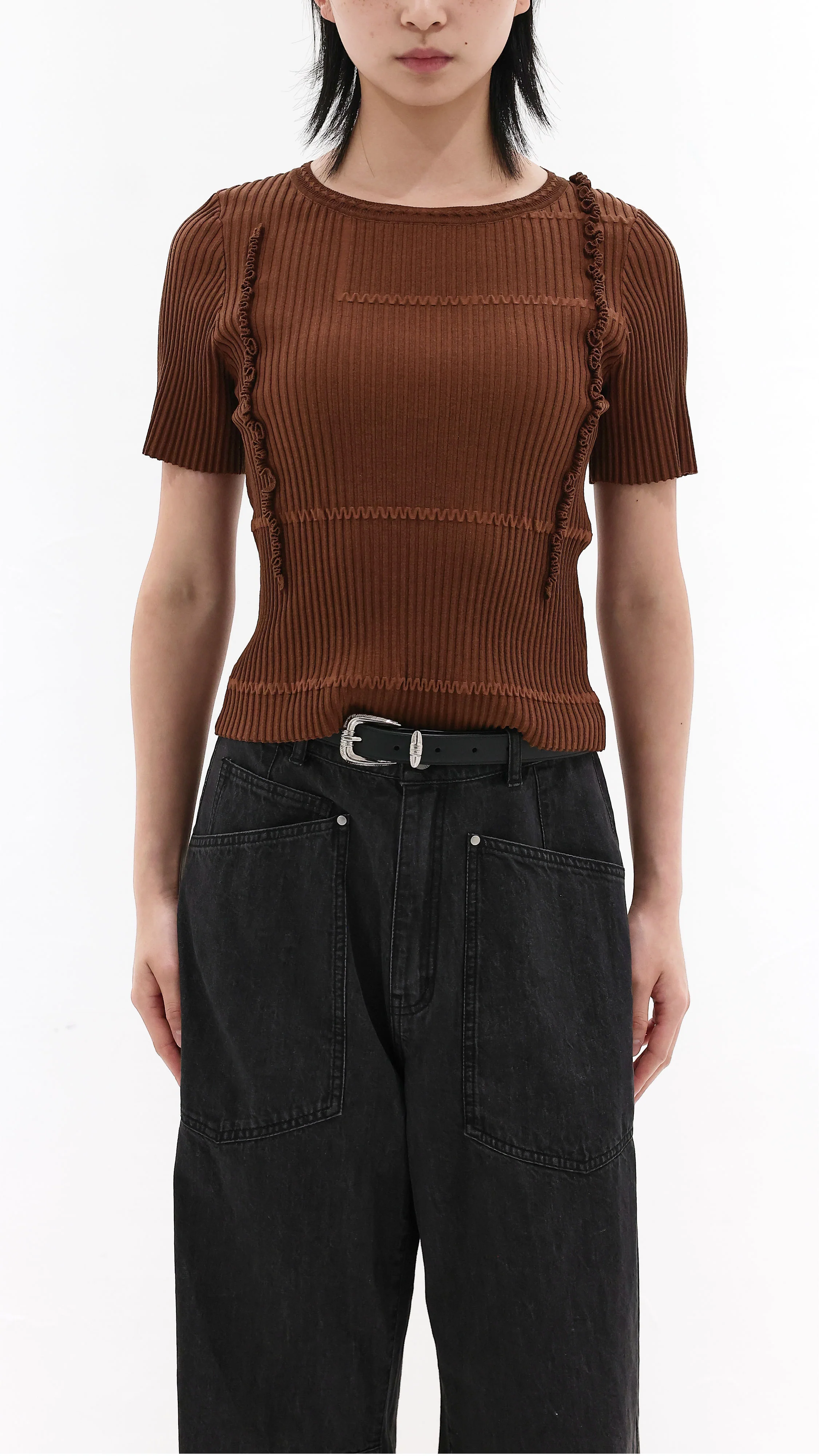Basic Short Sleeves Sweater - Umamrii
