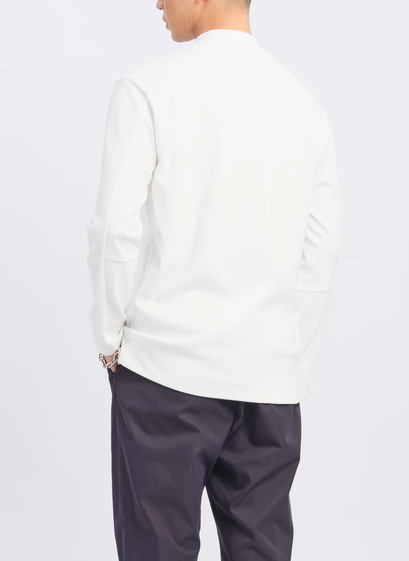 Polyester Velvet Fleece Mock Neck Top - Umamrii