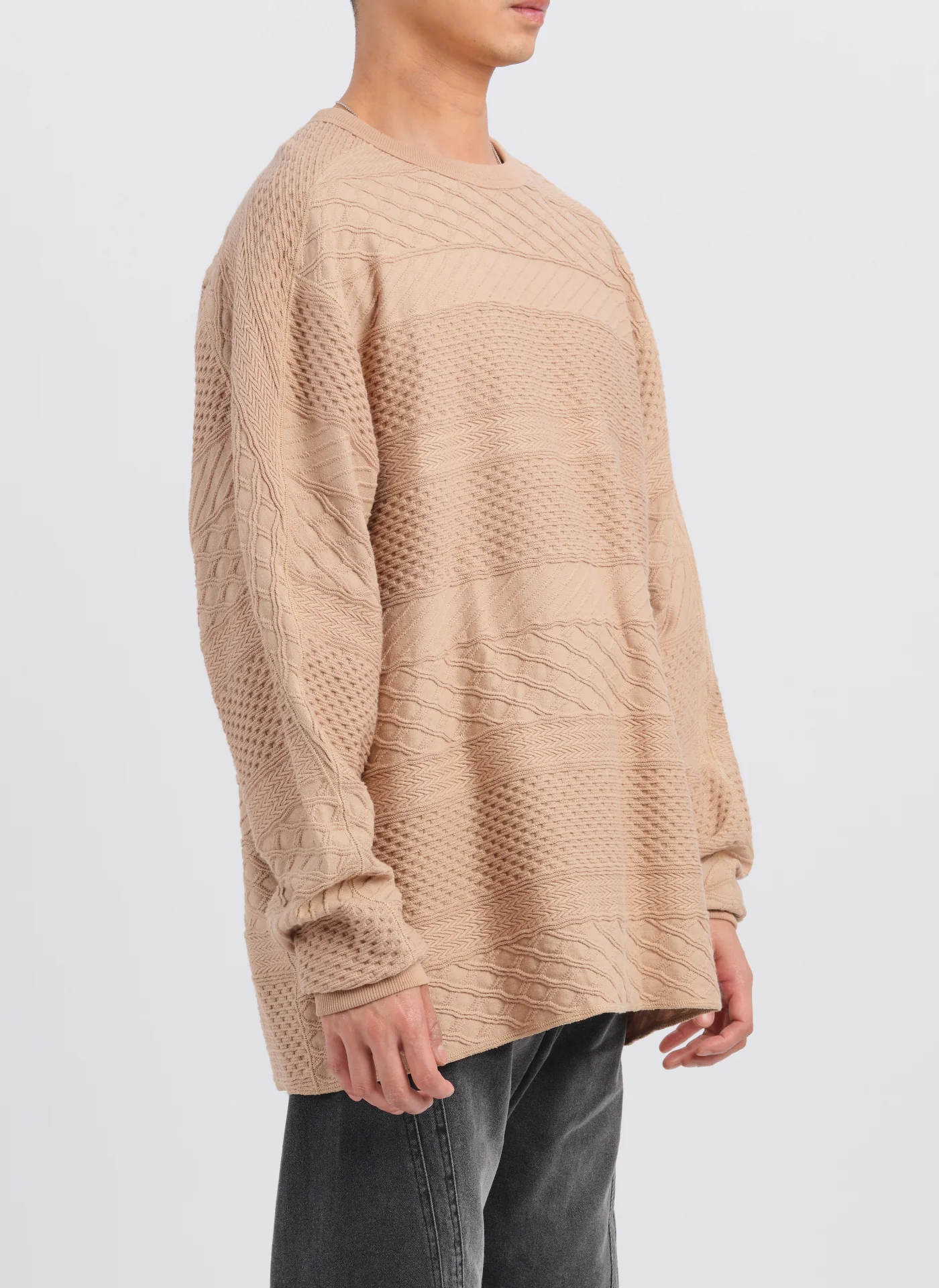 Cotton Jacquard Patchwork Tops - Umamrii