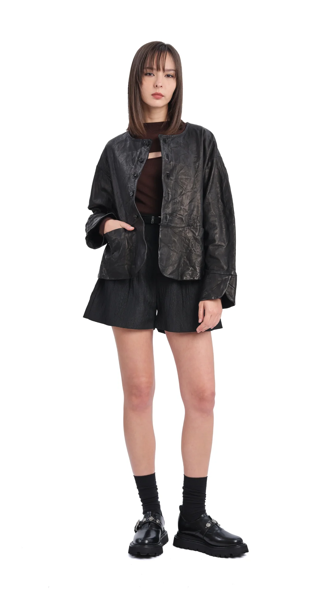 Acetate Sheer Cut Out Sweater - Umamrii