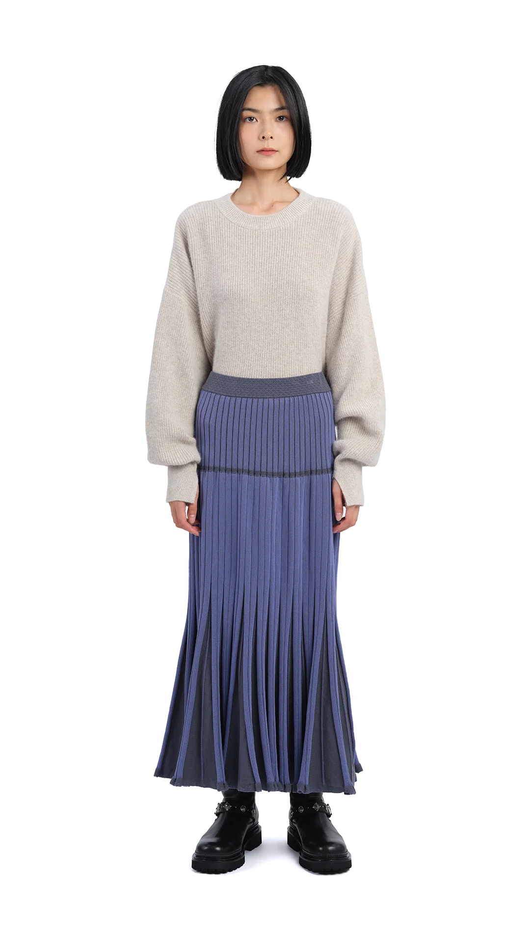 Knitted Flare Skirt - Umamrii