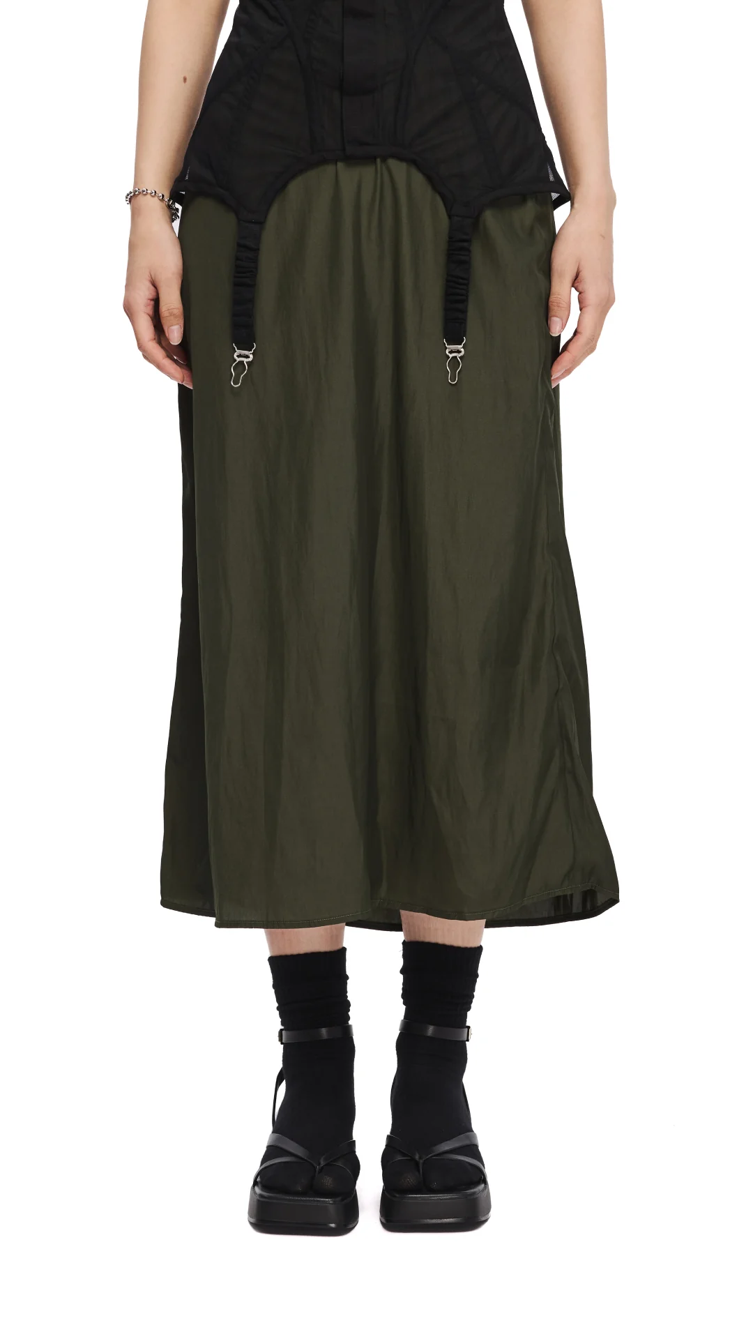 2 In 1 Corset Gather Skirt - Umamrii