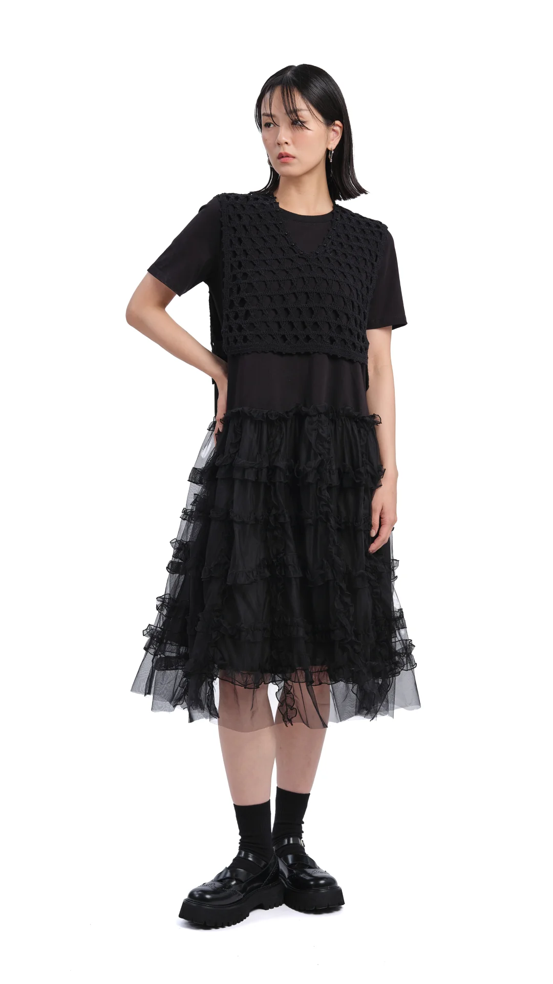 Mesh Layered Dress - Umamrii