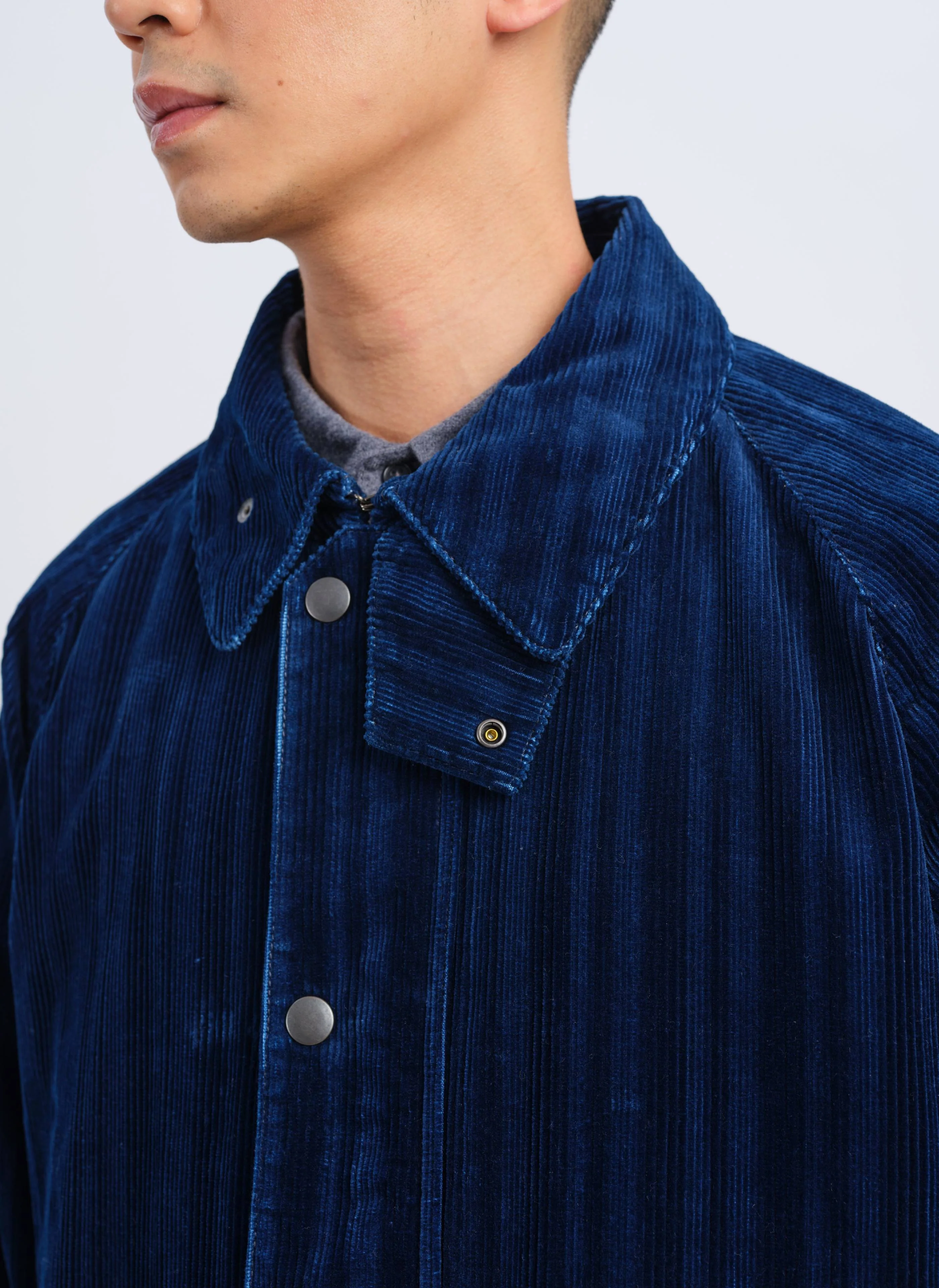 Indigo Cotton Corduroy Hunting Jacket - Umamrii