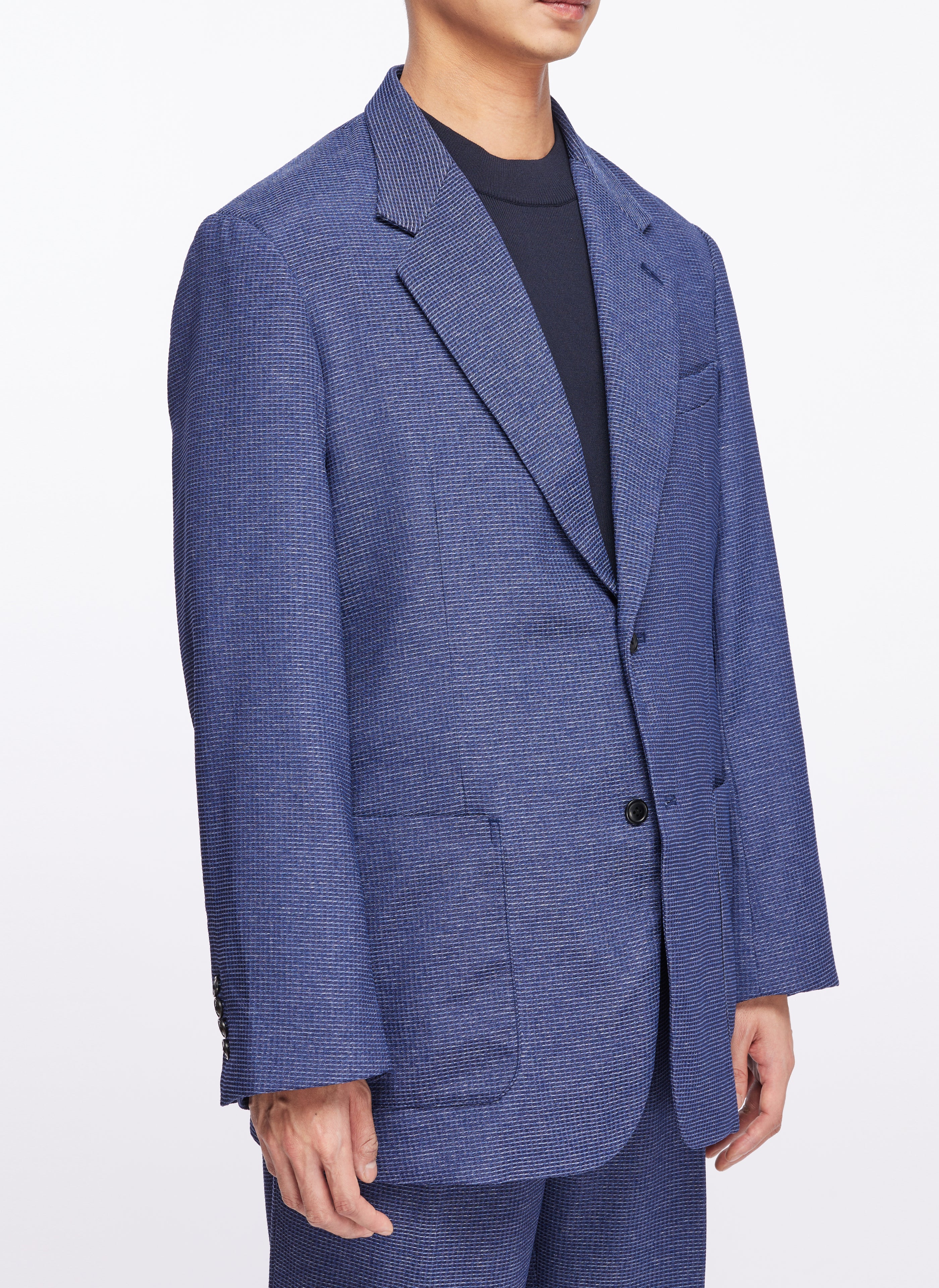 Nylon Polyester Single Breasted Suit Blazer - Umamrii