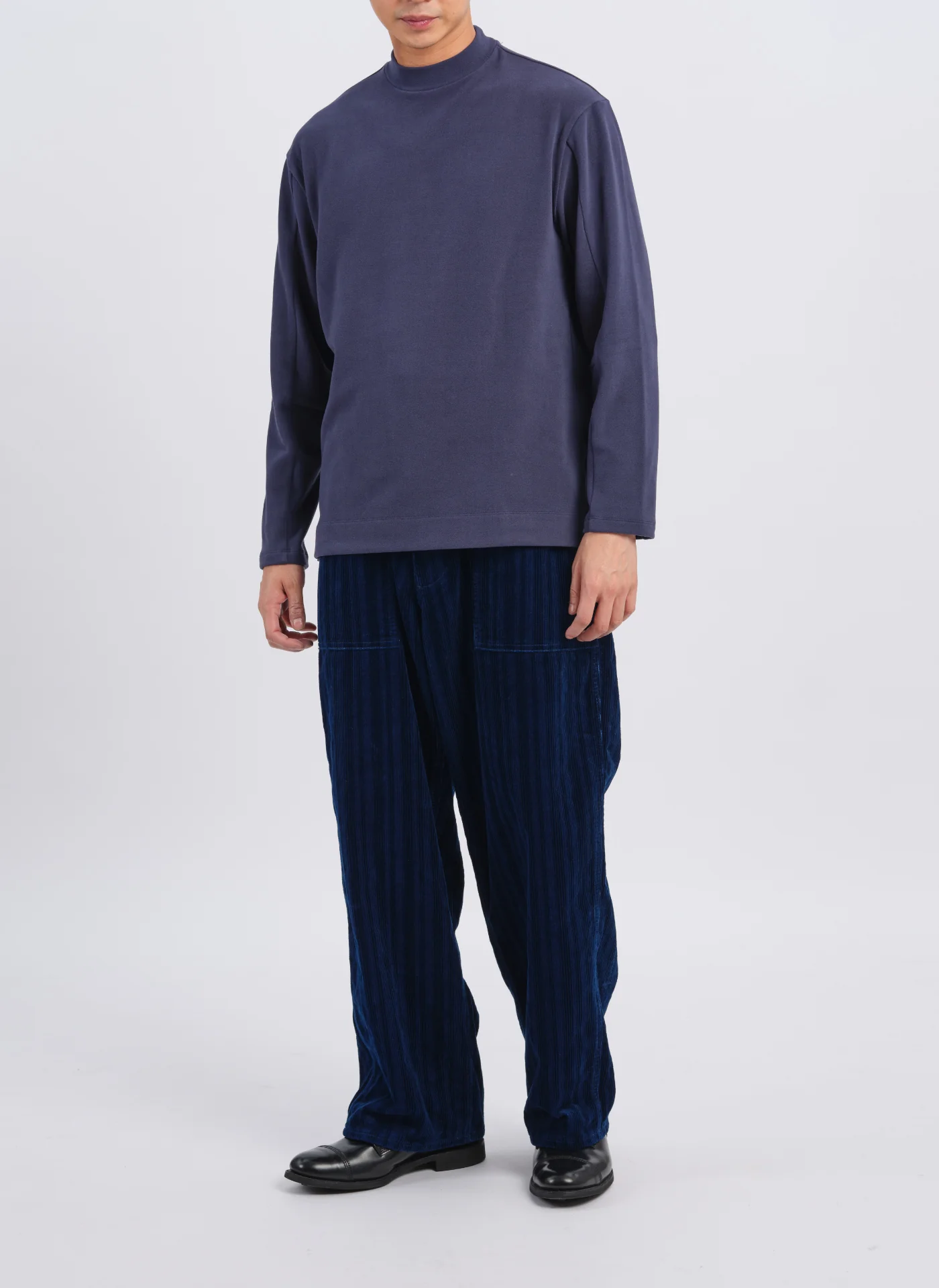 Indigo Cotton Corduroy Baker Pants - Umamrii