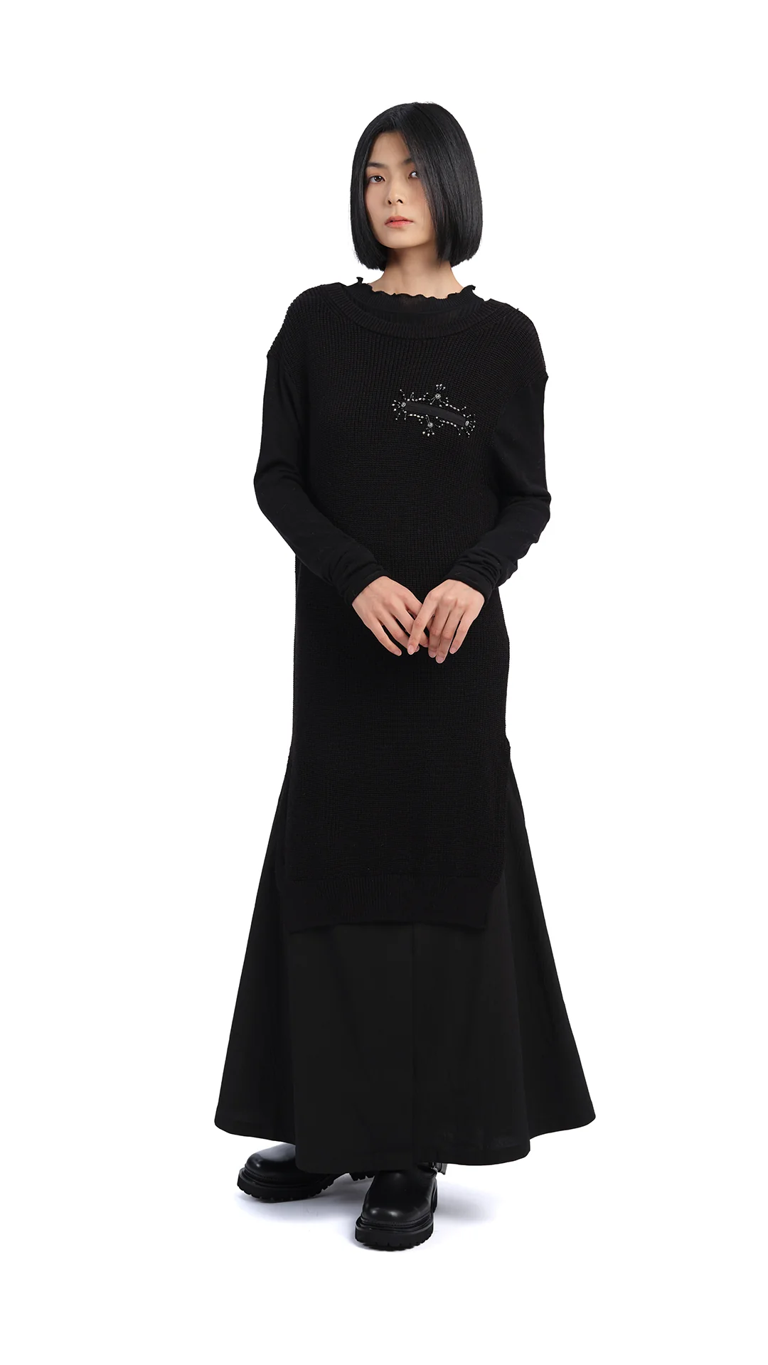 Knitted With Beading Dress - Umamrii