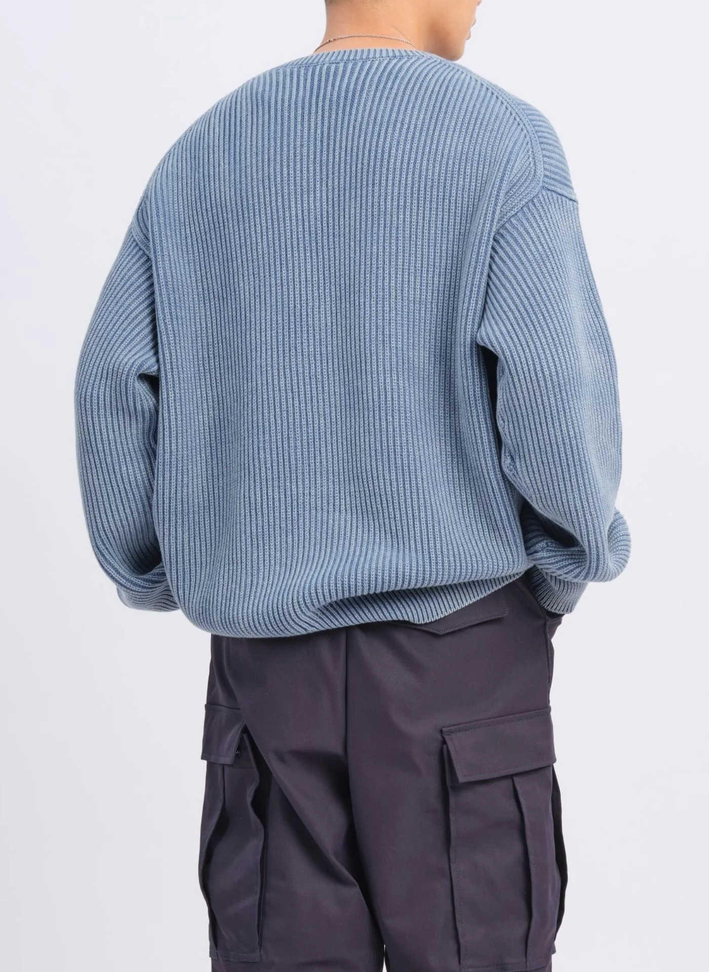 Heavy Washed Cotton Knitted Pullover - Umamrii