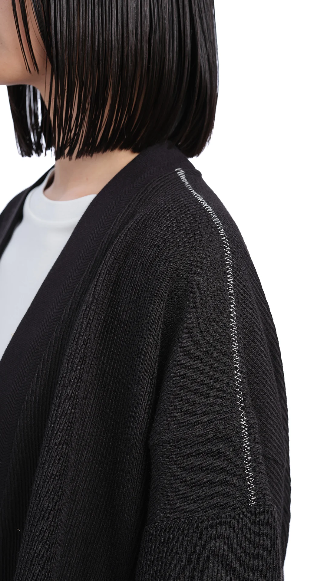 Oversized Cut Sewn Cardigan - Umamrii