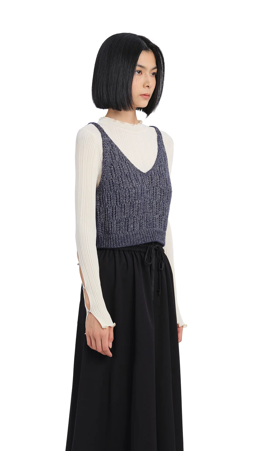 Textural Knit Vest - Umamrii