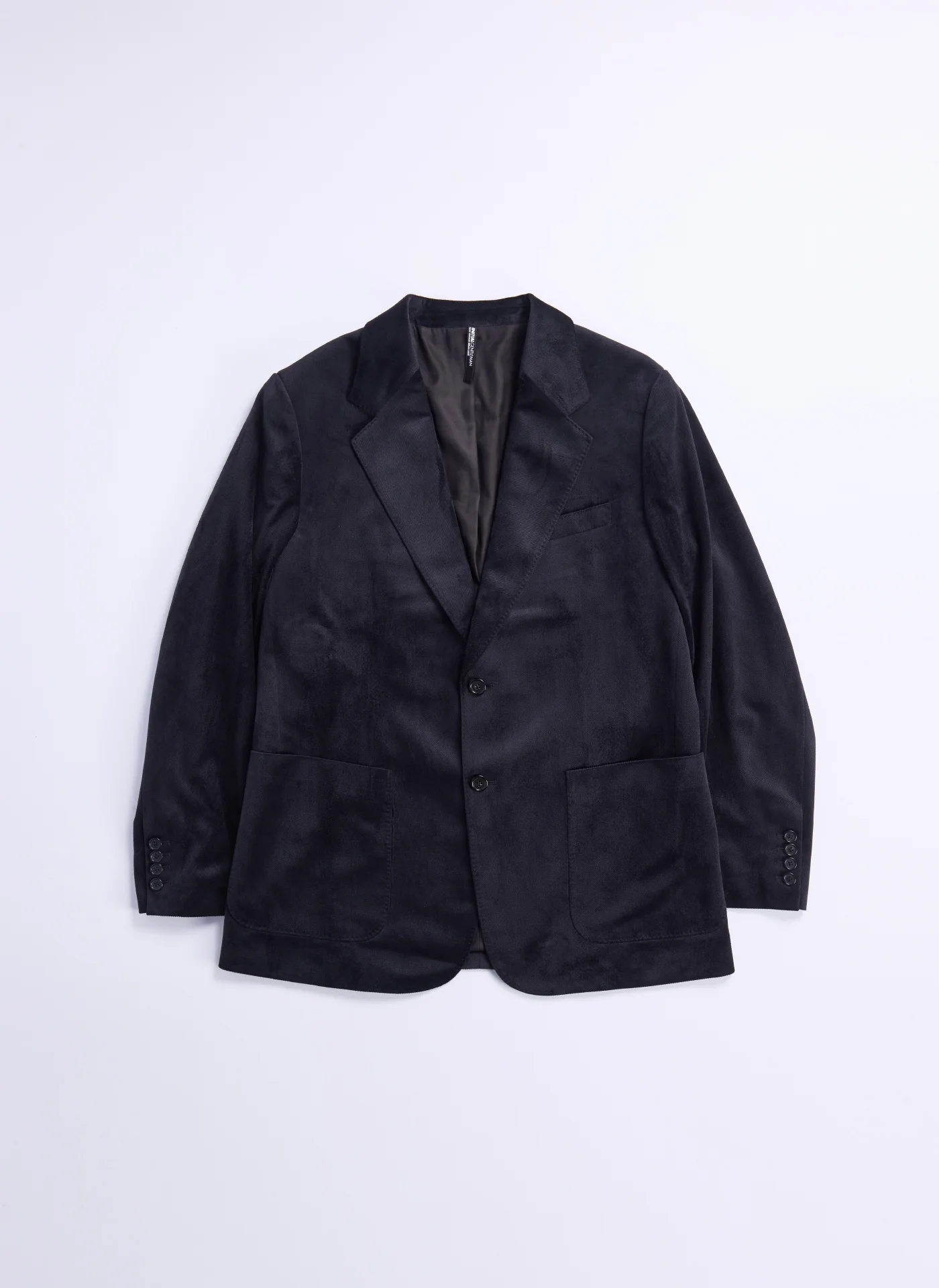 Micro Polyester Velour Twill Construction Suit Blazer - Umamrii