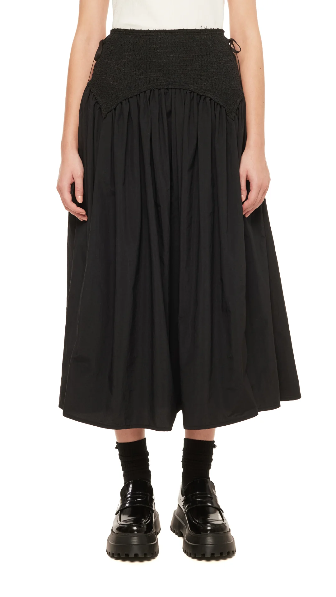 Tweed Lace-Up Skirt - Umamrii