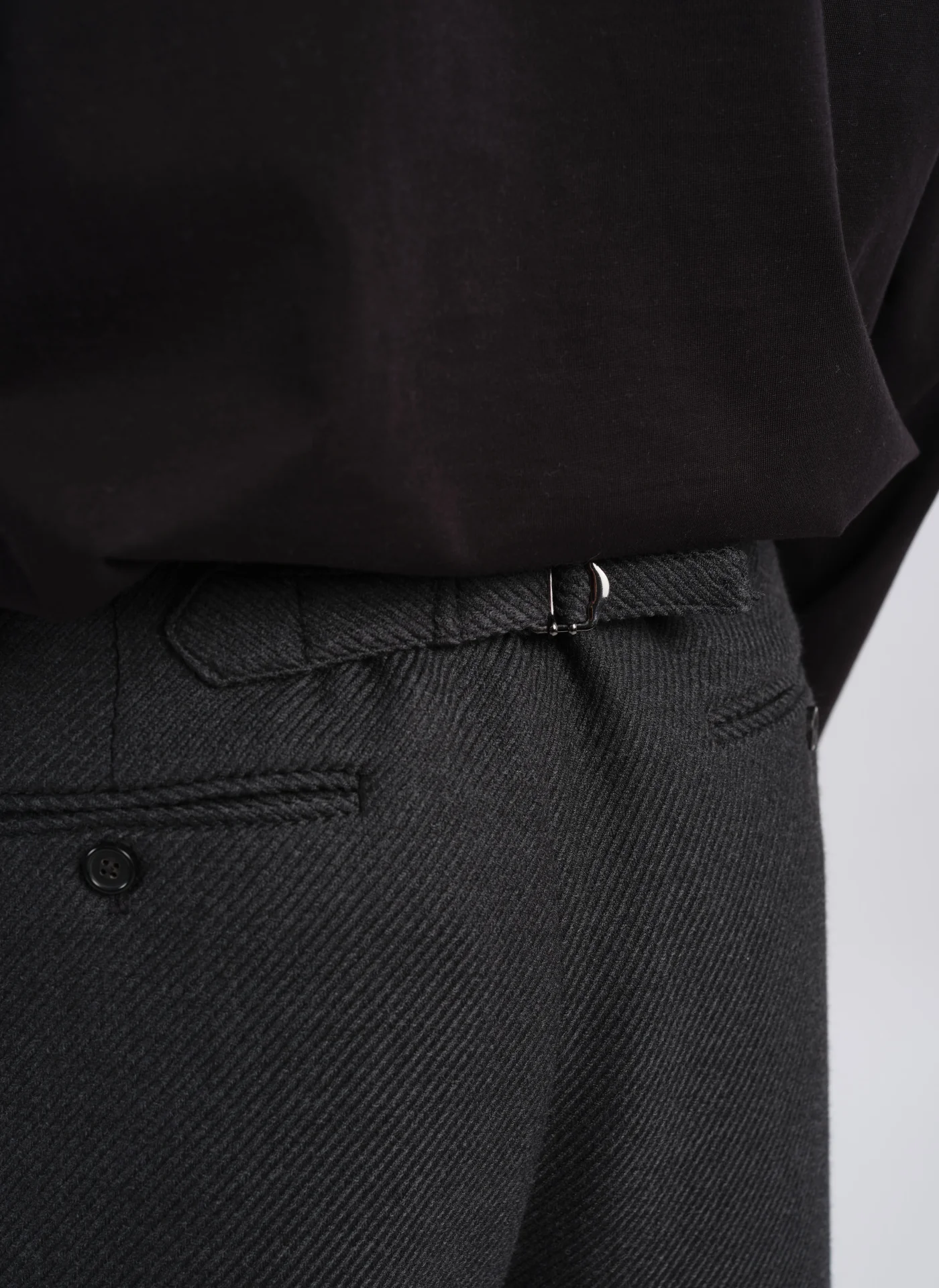 Marzotto Wool Straight Full Length Officer Pants - Umamrii