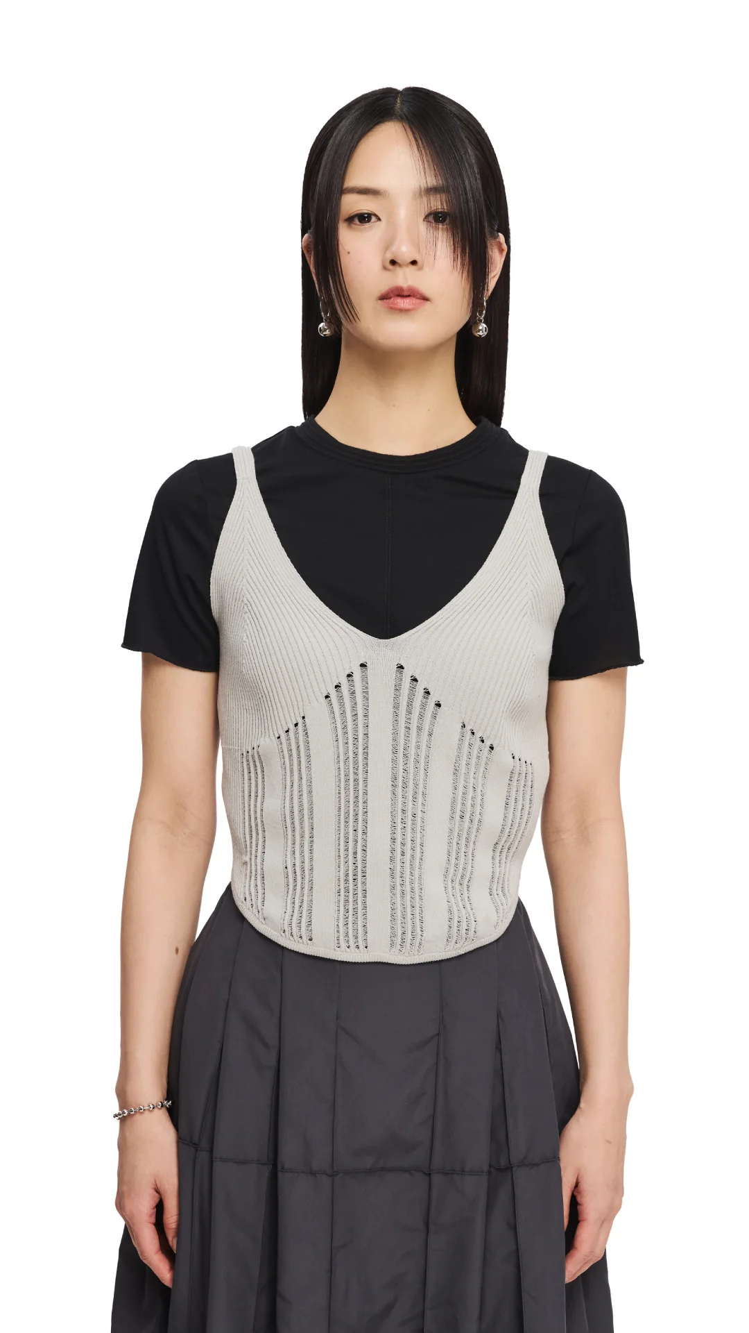 Drop Stitch Knitted Bustier - Umamrii