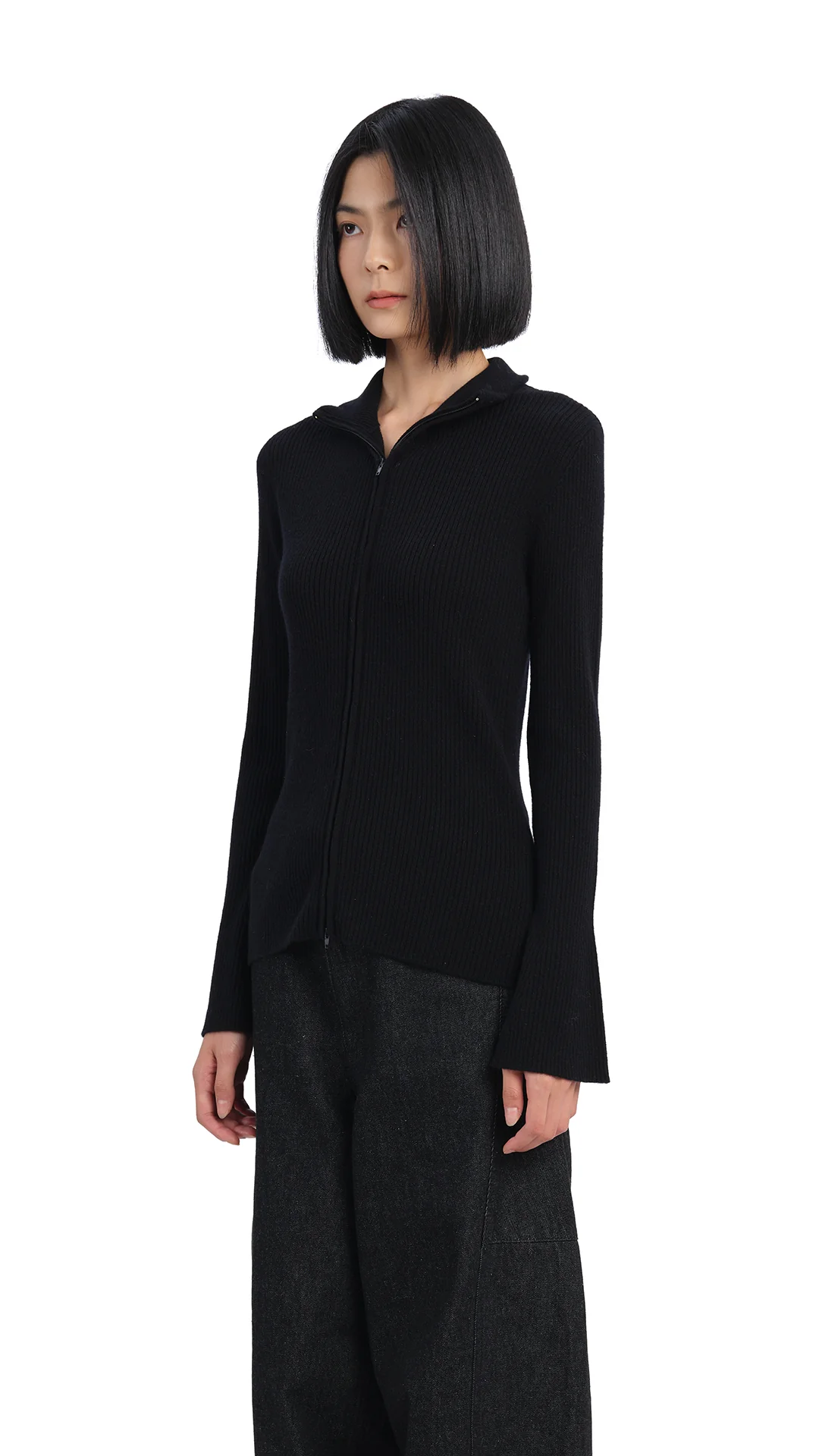 Zip-Up Cardigan - Umamrii