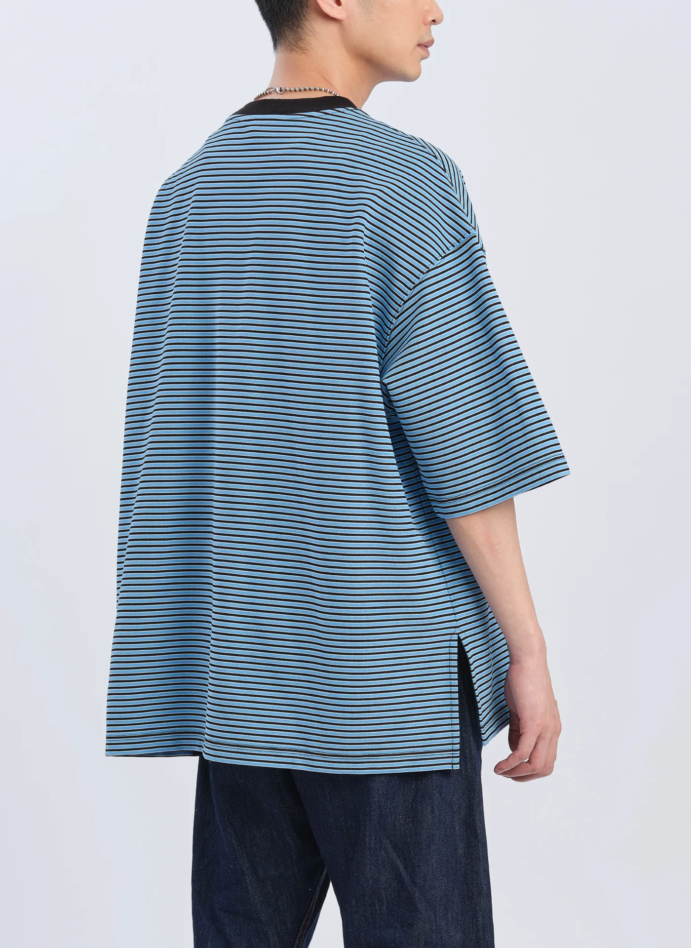 Jacquard Short Sleeves Border Top (T03) - Umamrii