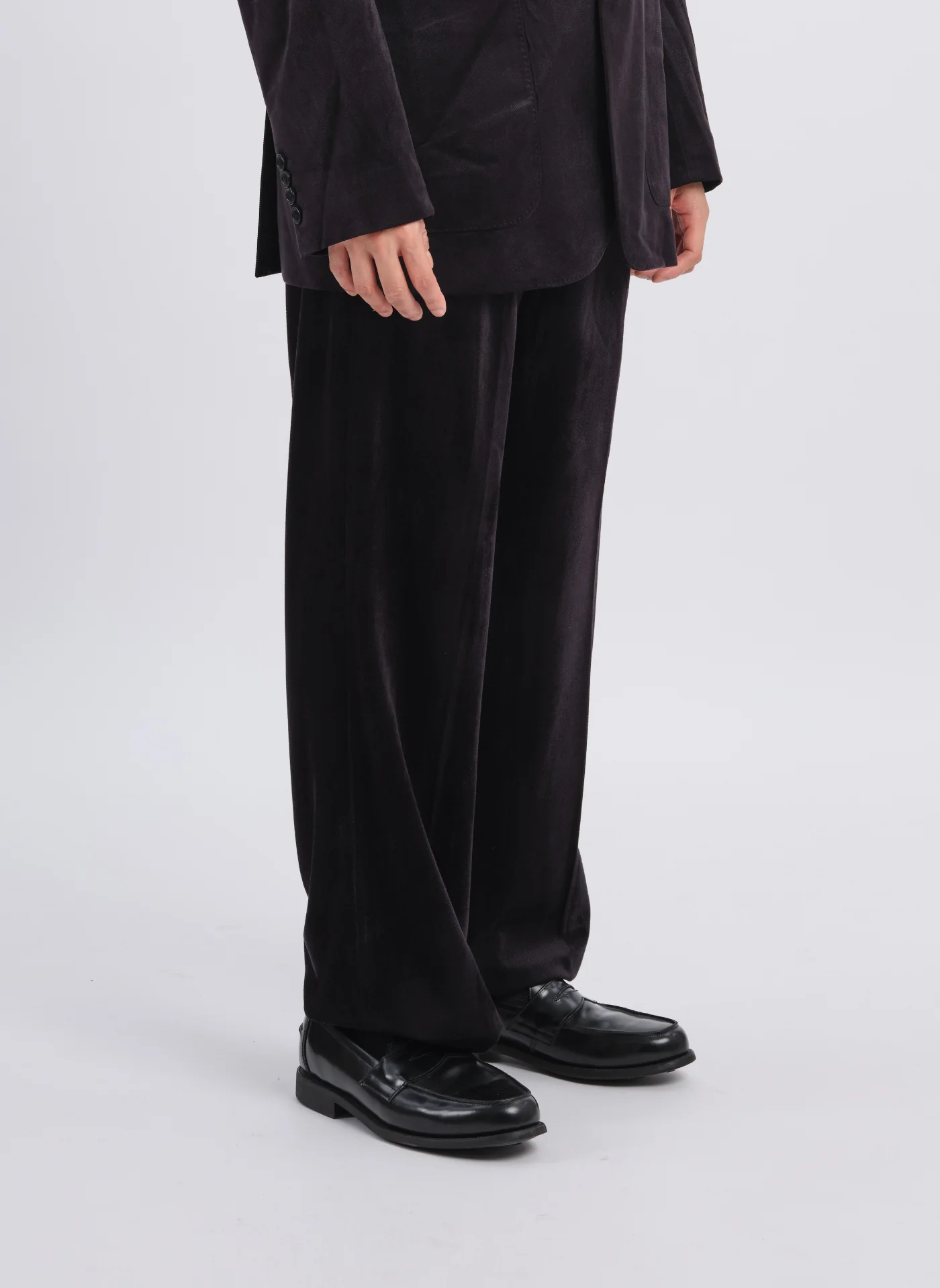 Micro Polyester Velour Twill Suit Pants - Umamrii