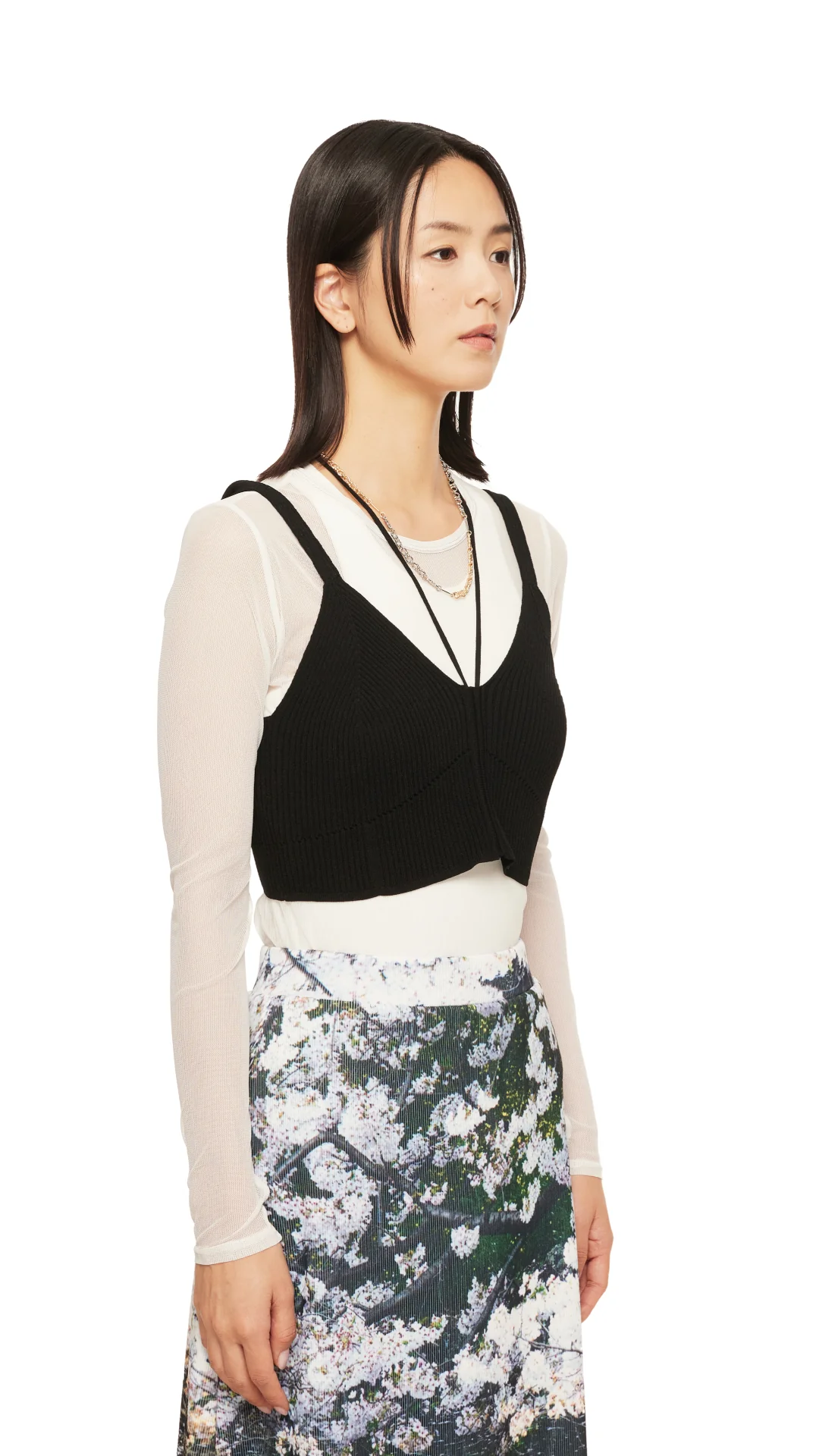 Lace-Up Knit Vest - Umamrii