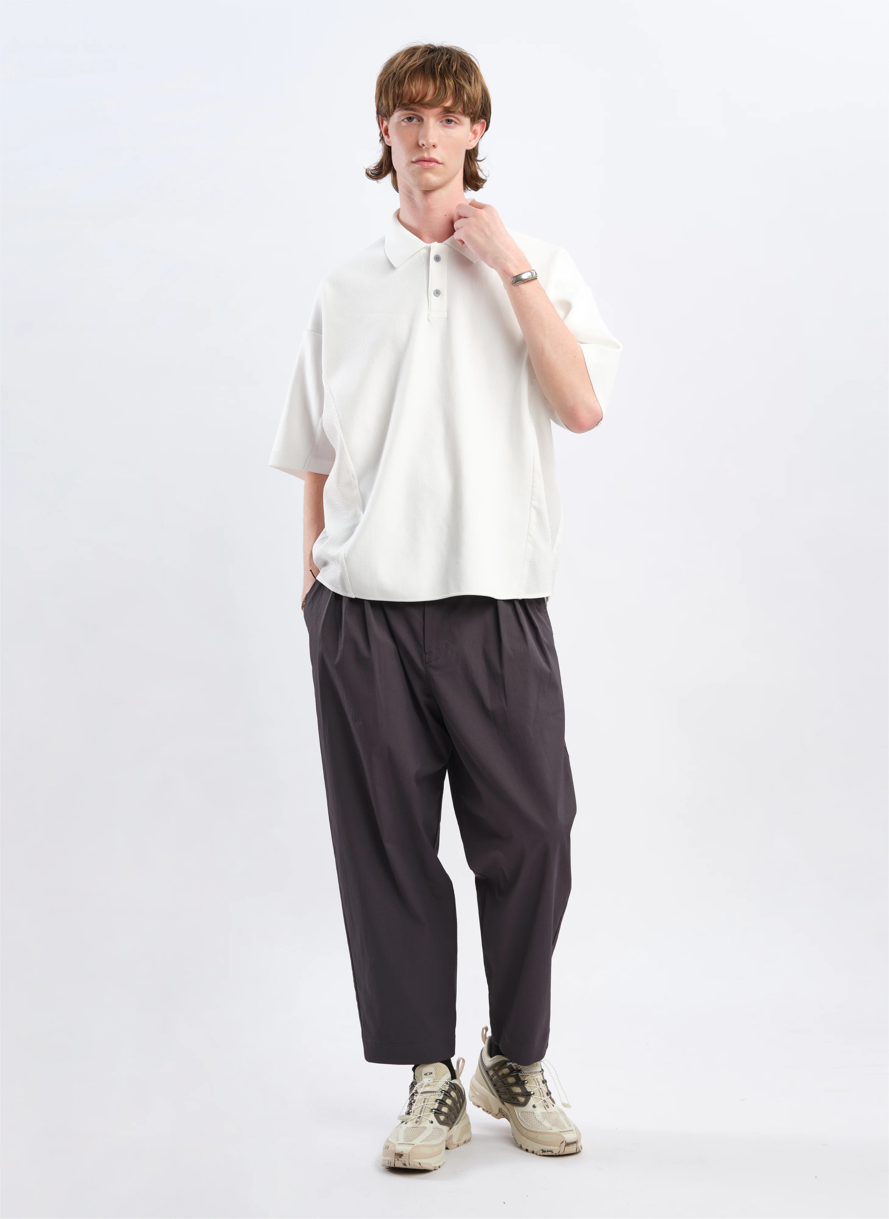 Polyester Business Knit Blocking Polo - Umamrii