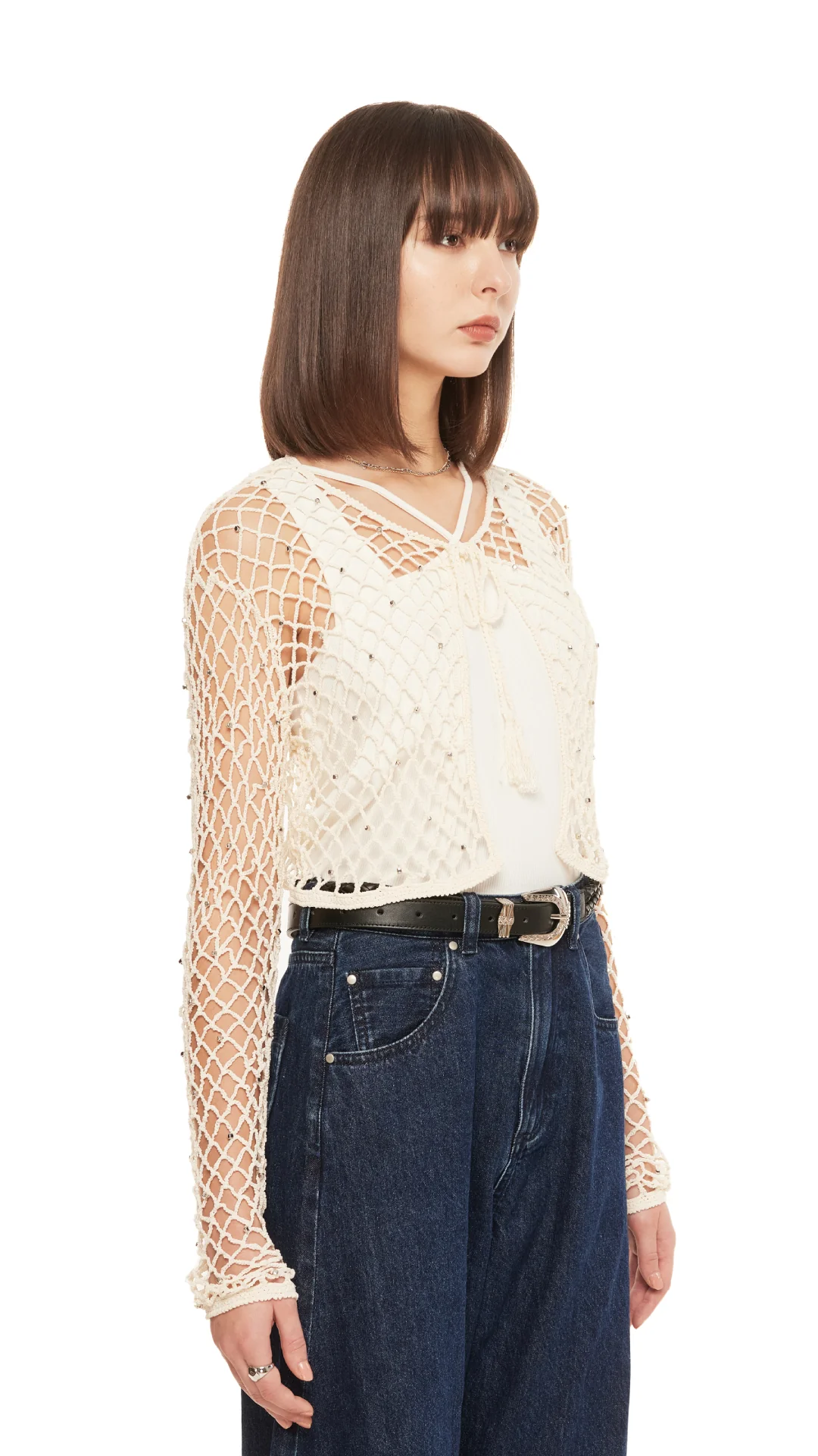 Beaded Crochet Cardigan - Umamrii