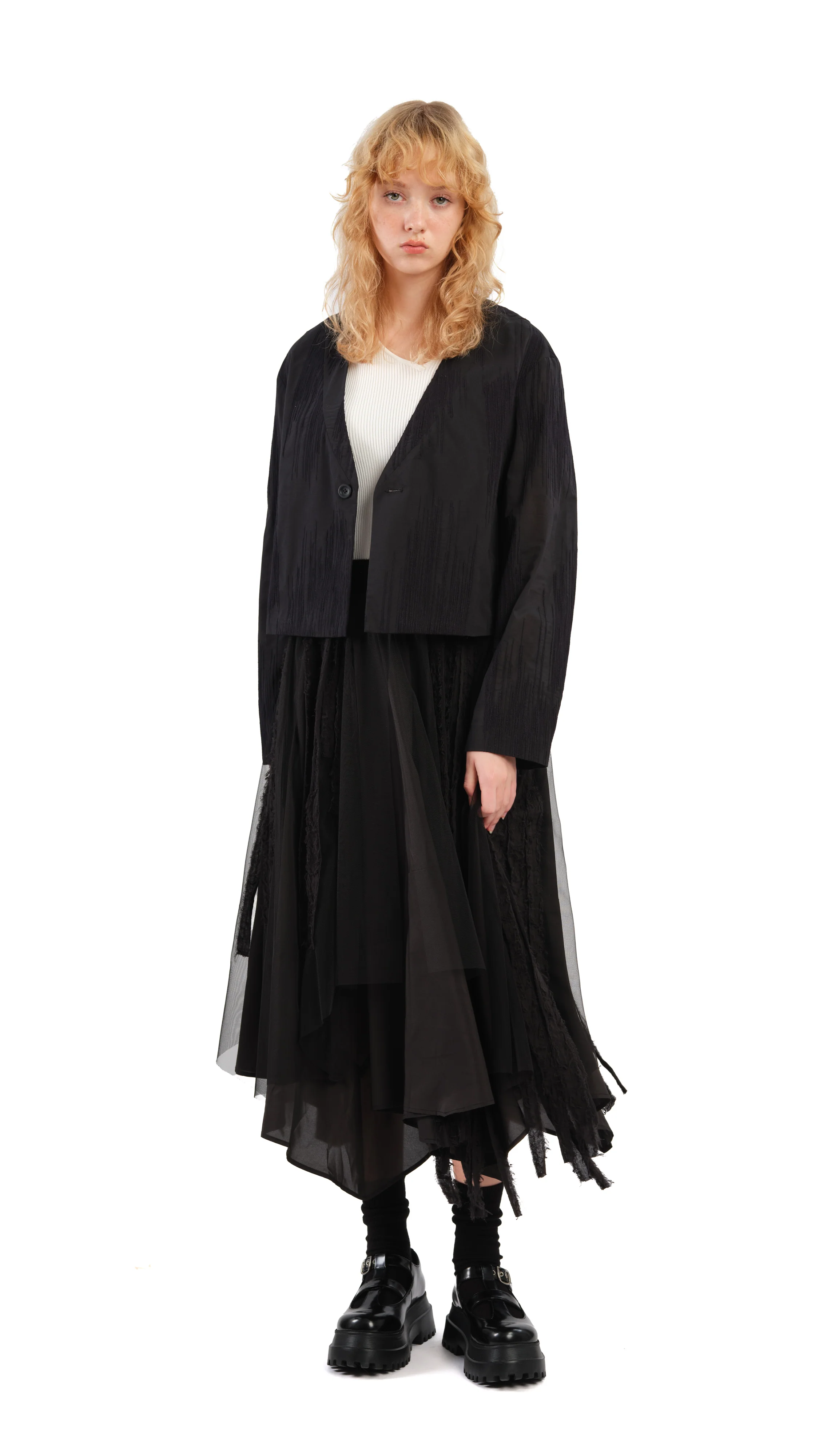 Jacquard Double-Breast Jacket - Umamrii