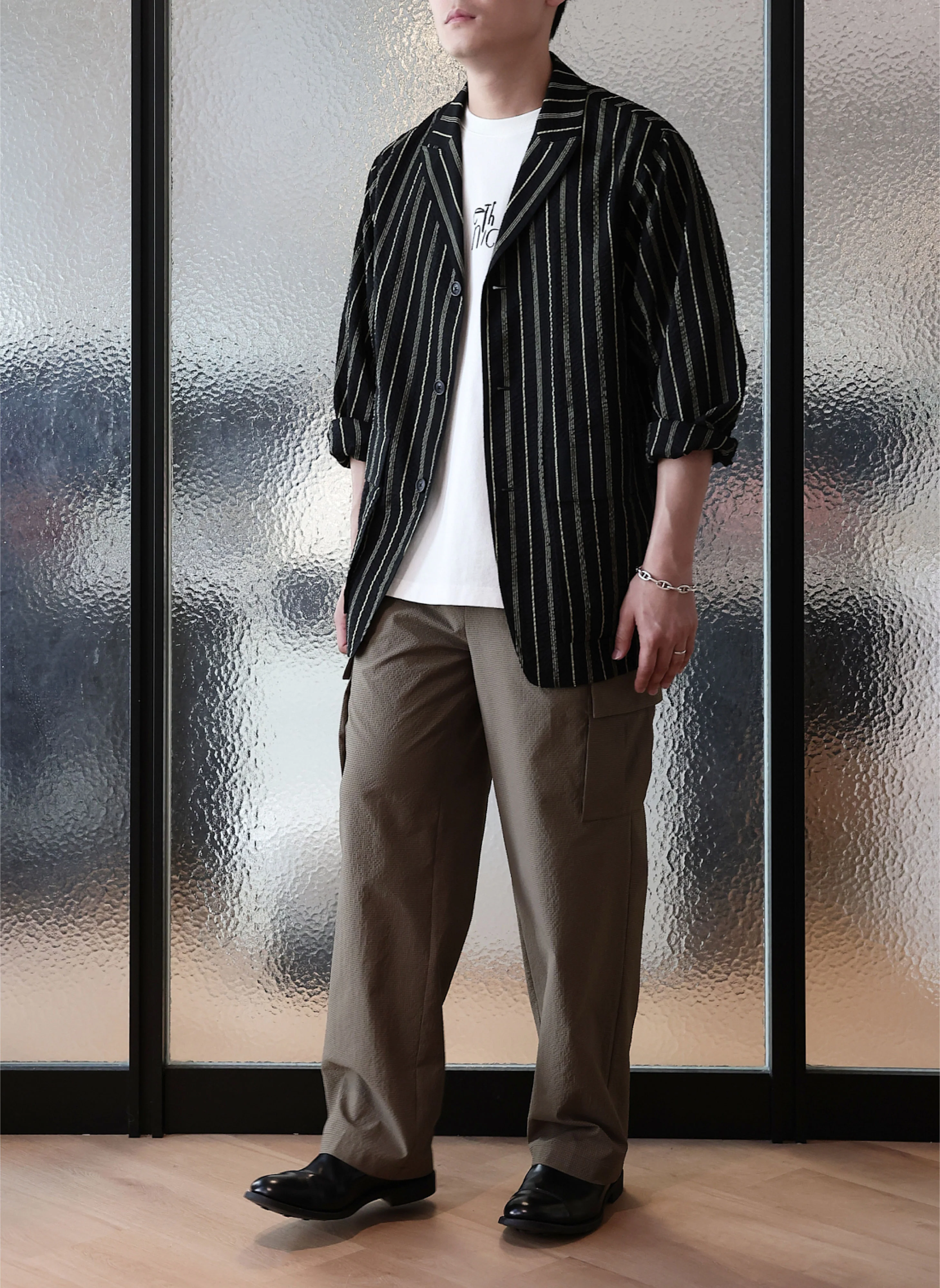 Cotton Seersucker Soft Hunting Blazer - Umamrii