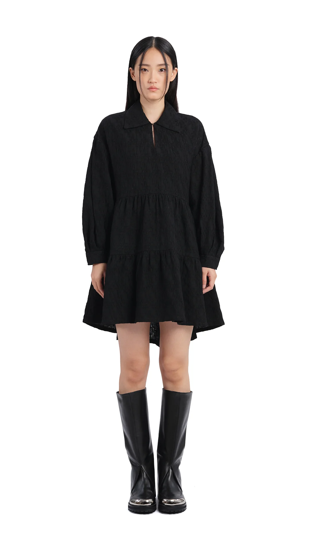 Pleated Sleeves Dress - Umamrii