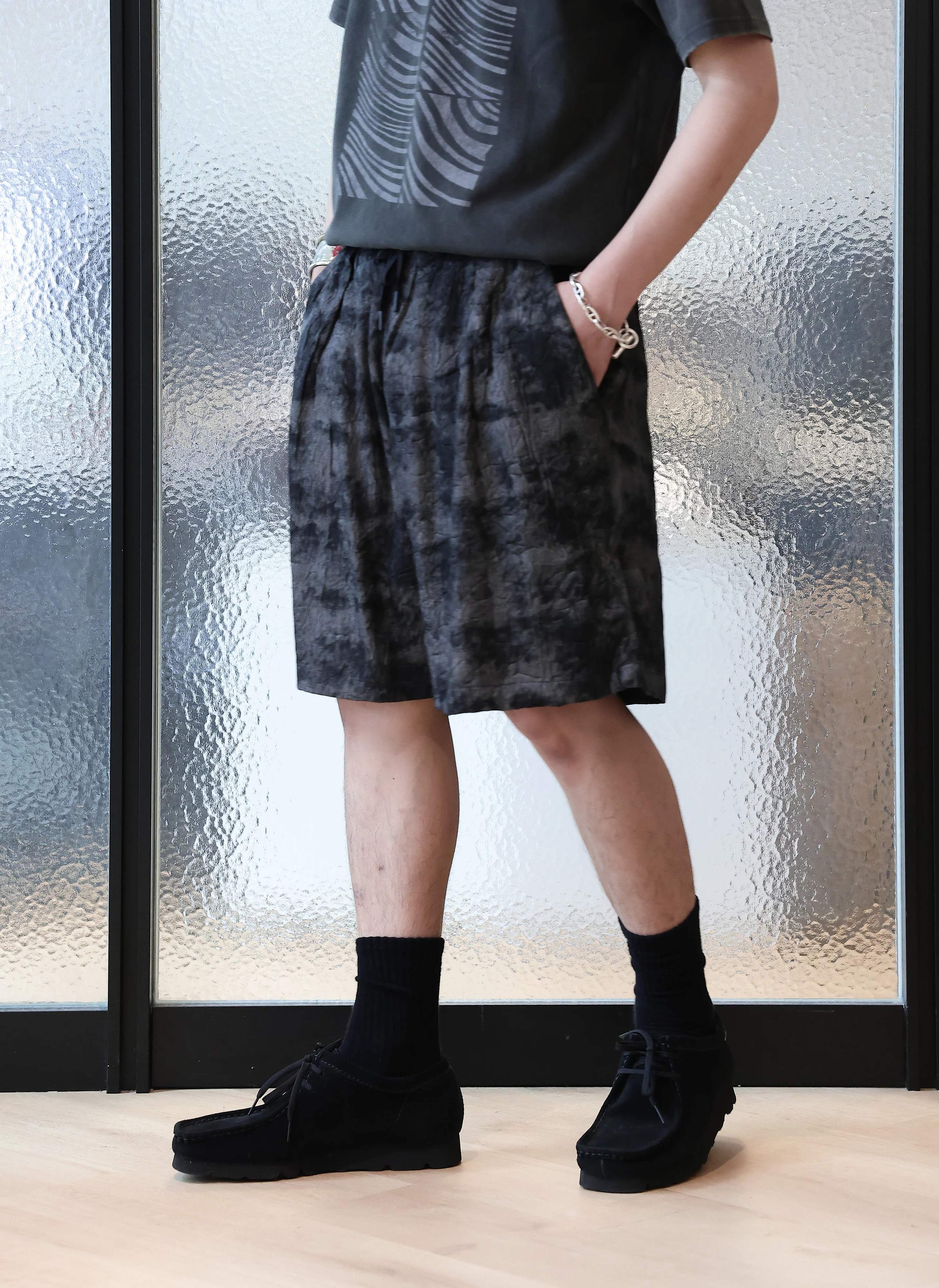 Jacquard Crinkle Shorts - Umamrii