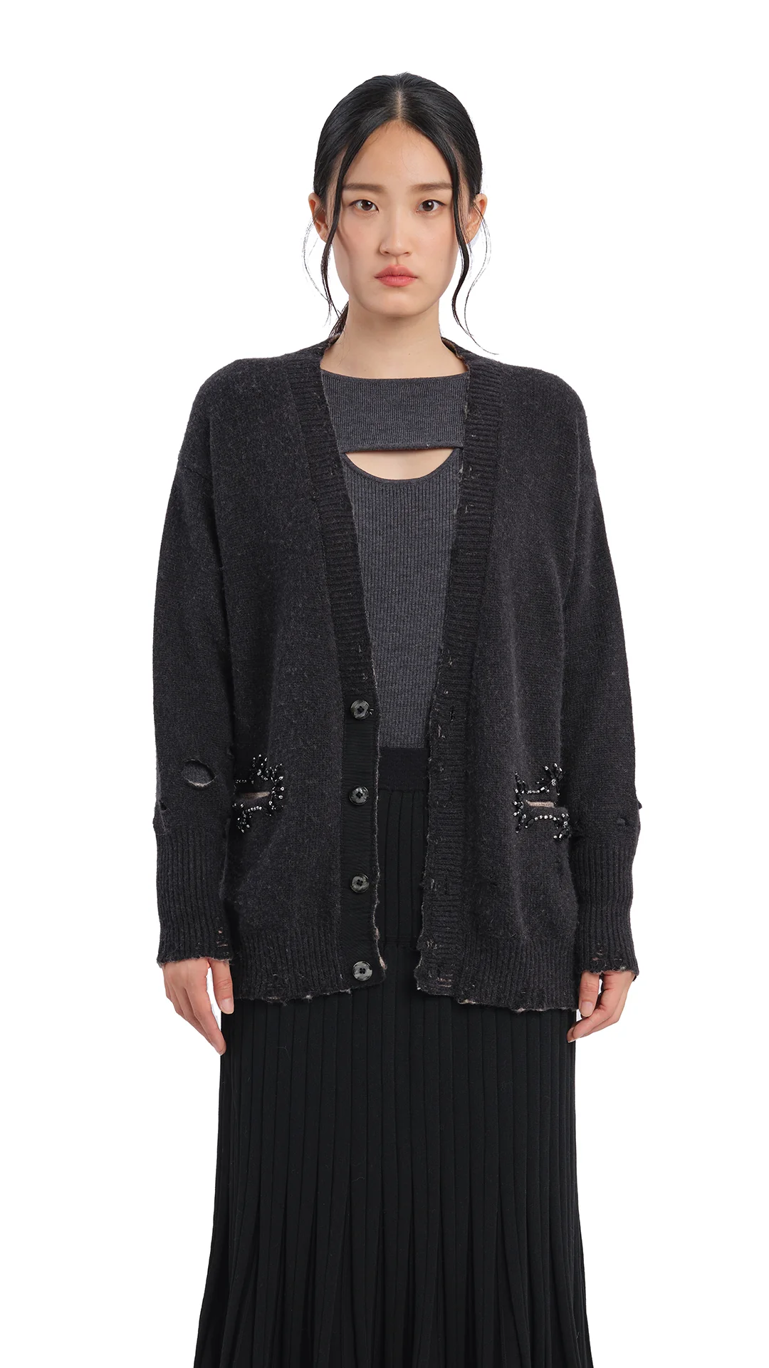 Distressed Cardigan - Umamrii