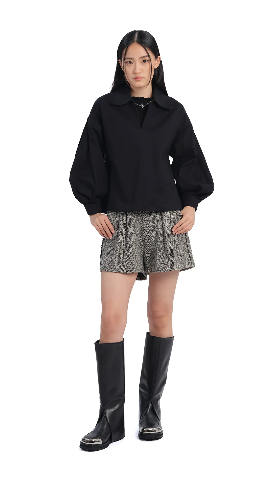 Pleated Sleeves Top - Umamrii