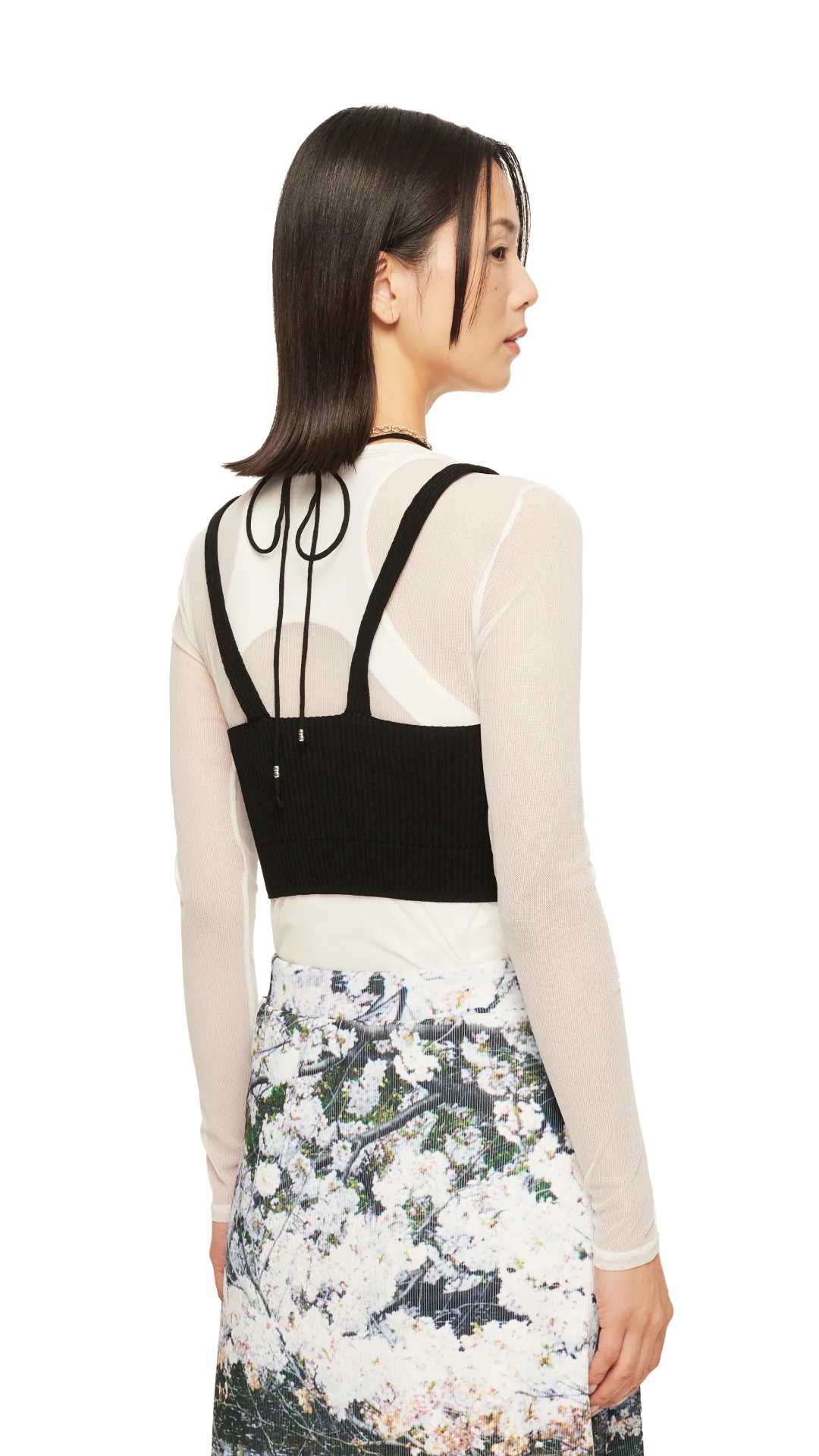 Lace-Up Knit Vest - Umamrii