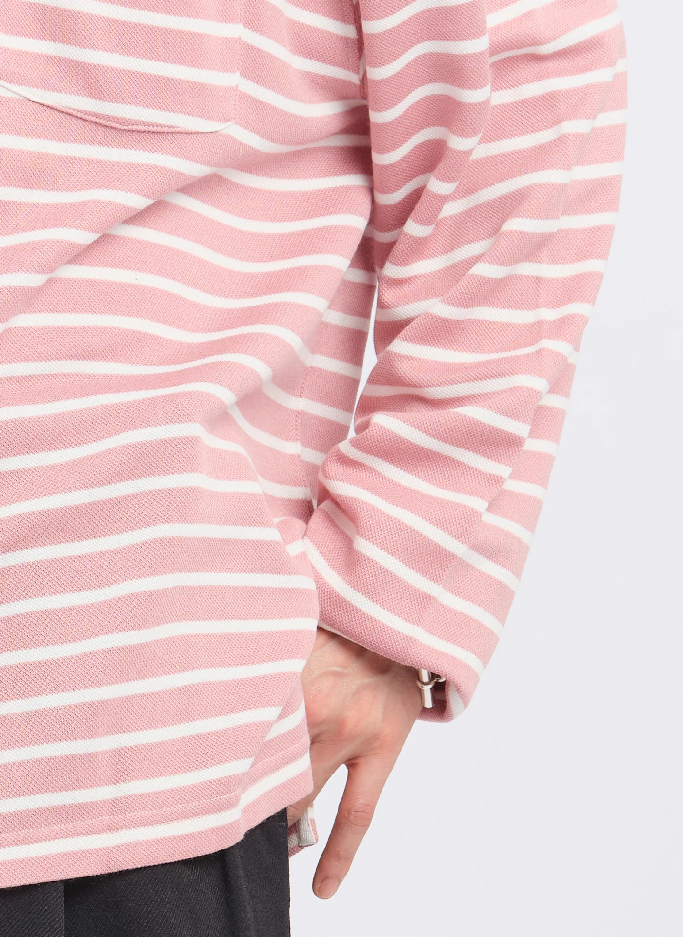 Jacquard Long Sleeves Border Top (T-06) - Umamrii