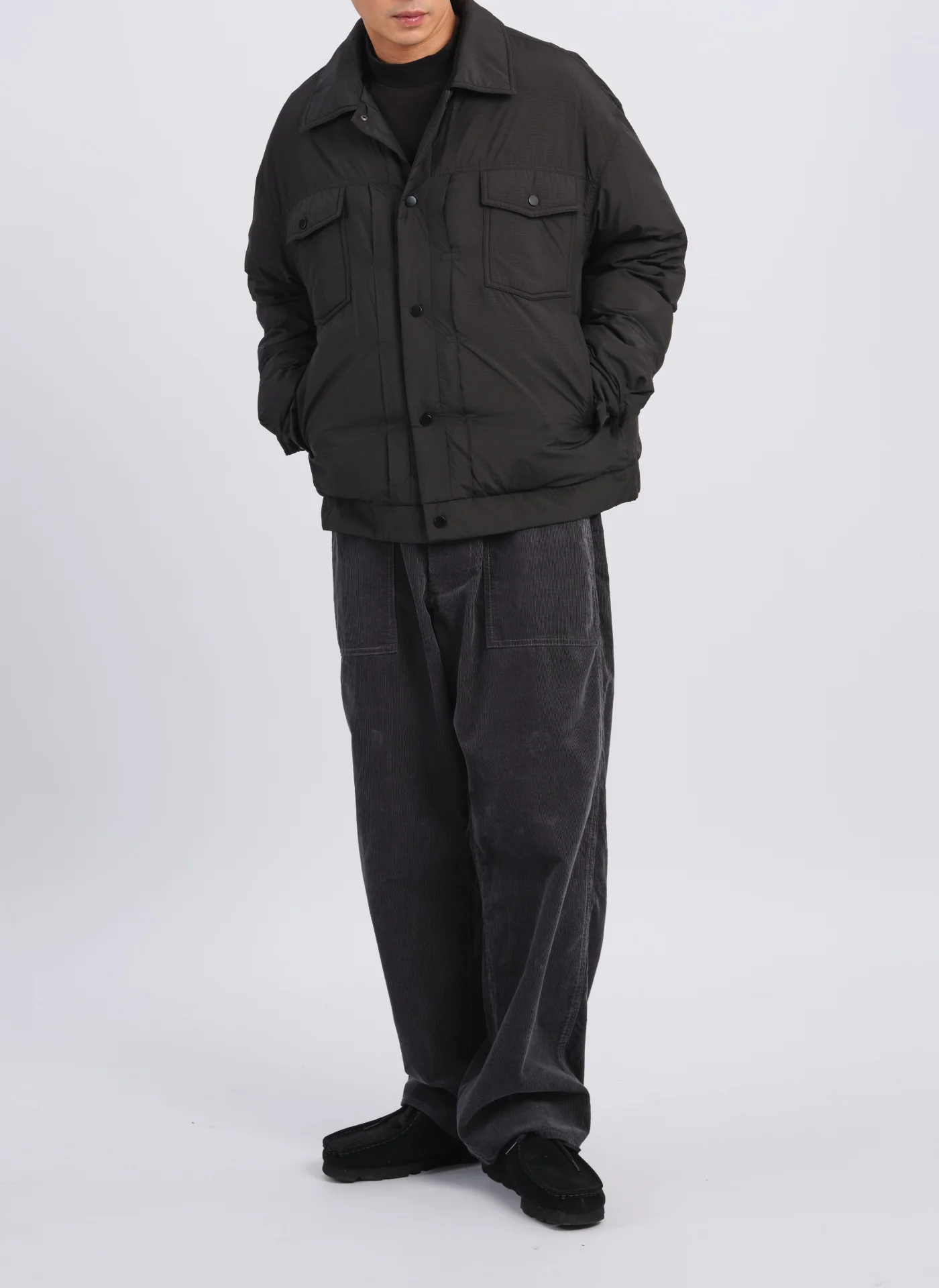 Polyester Trucker Down Jacket - Umamrii