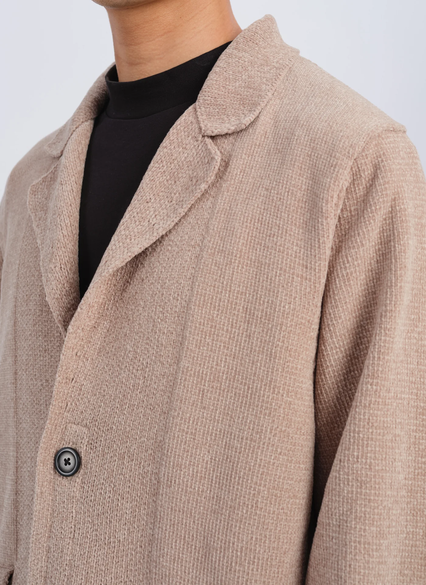 Polyester Velvet Knitted Blazer - Umamrii