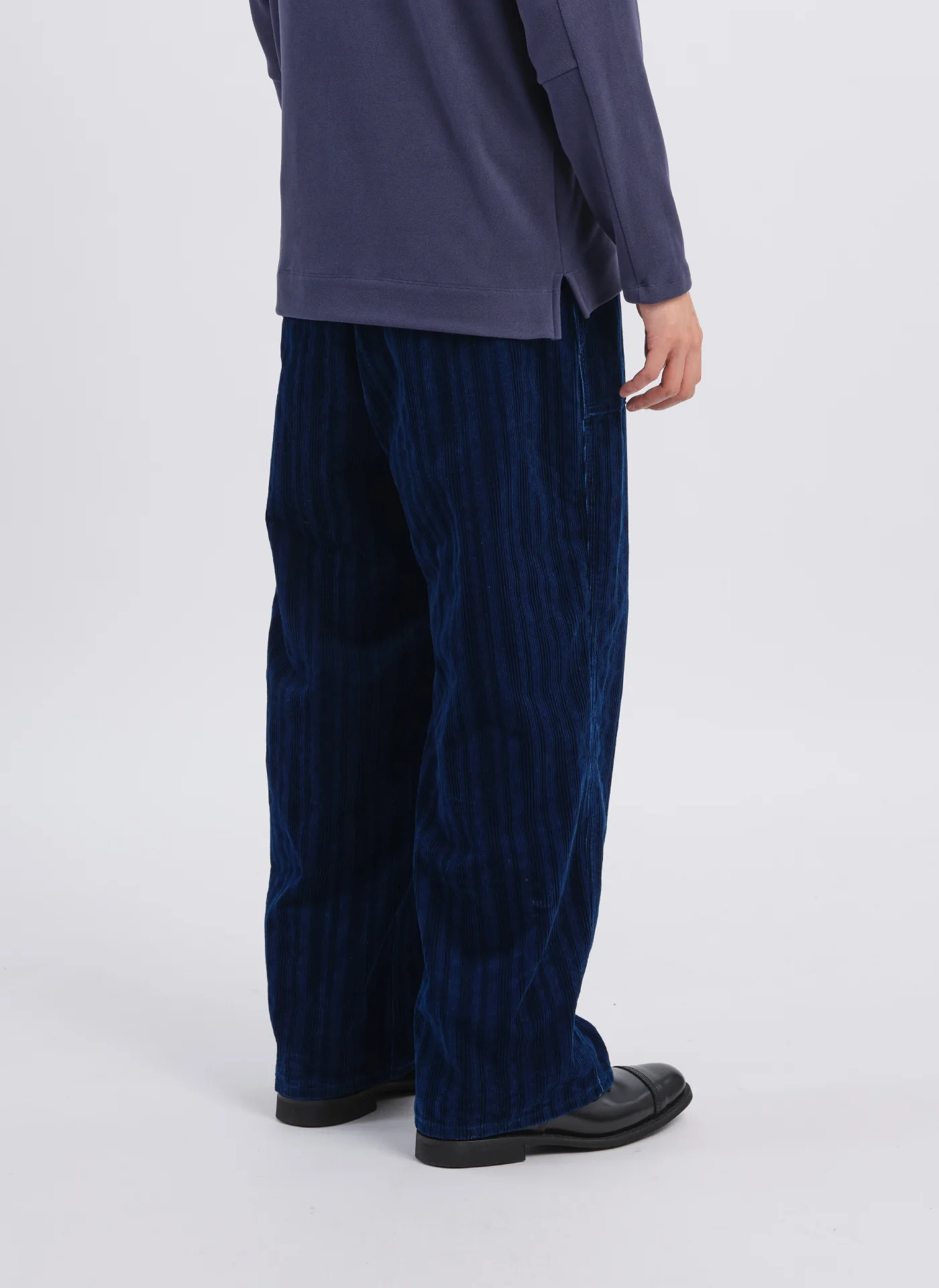 Indigo Cotton Corduroy Baker Pants - Umamrii