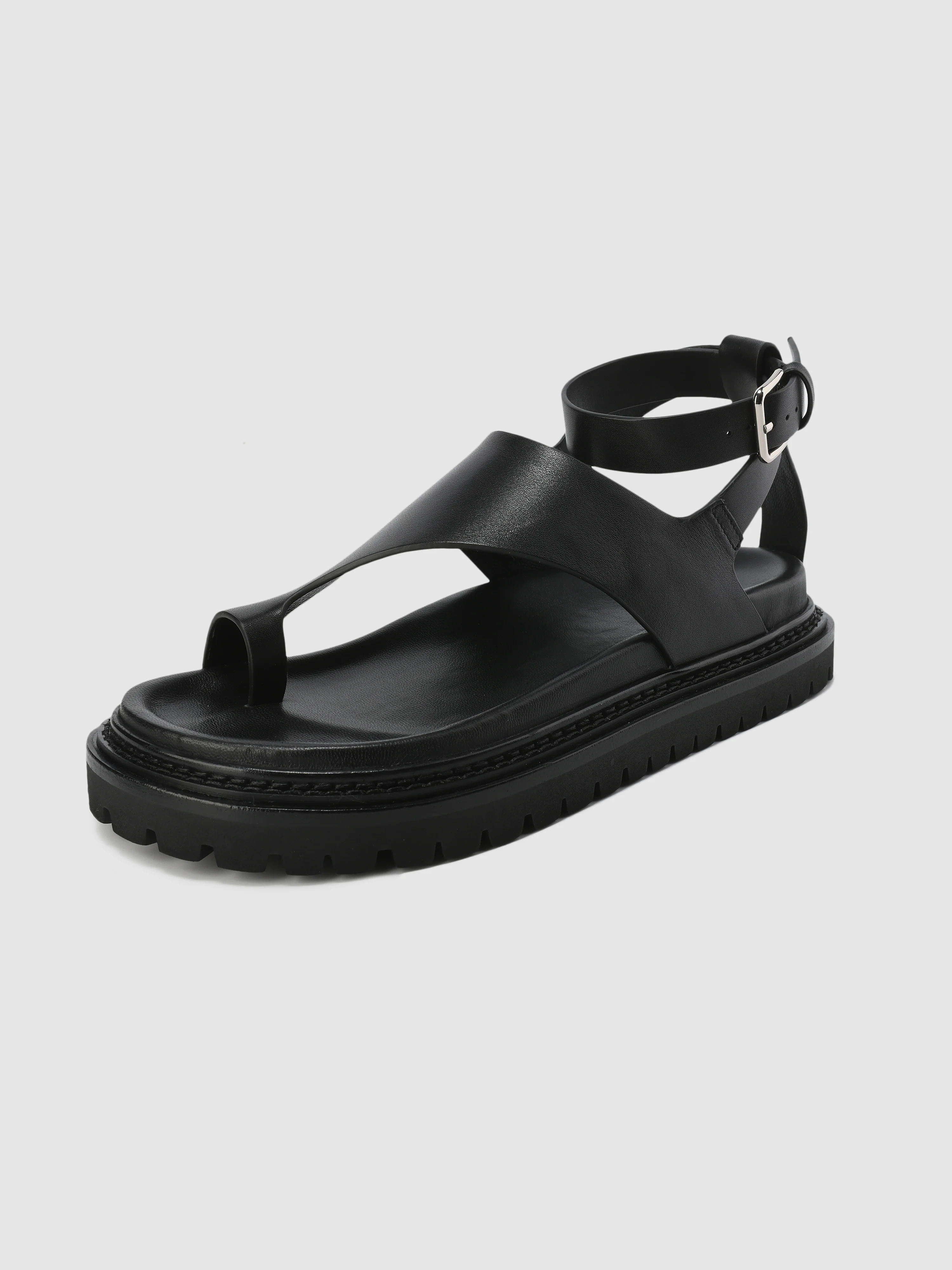 Ring Toe Ankle Strap Sandals - Umamrii