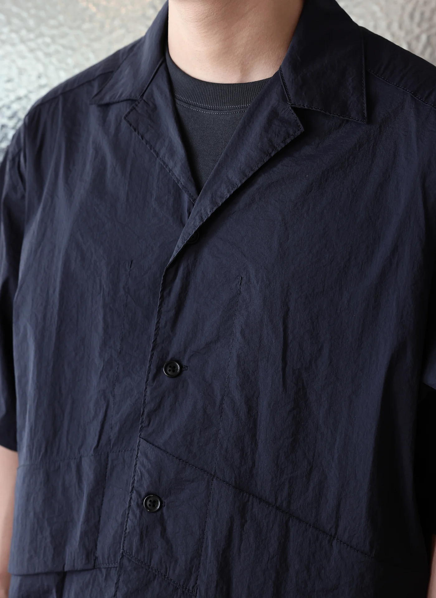 Nylon Polyester Business Pack Open Collar Shirt Jacket - Umamrii